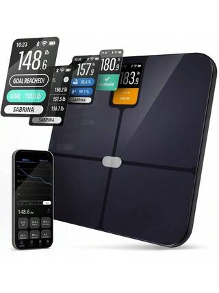 10:23
148.6 lb
GOAL REACHED!
GOAL 150.0 lb
150.2 lb
151.5 lb
156.7 lb
SABRINA
12:59
157.9 lb
180.9 lb
183.9 lb
SABRINA
Metrics
148.6 lb
24.5 kg
32.4% Body Fat
63.4% Muscle Mass
59.1% Body Water
80 bpm
4.4% Bone Mass
AccuCheck'd
STEP OFF