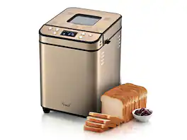 Rosewill - 25-in-1 Bread Maker, 3 Loaf Sizes up to 2LB, 700W Dual Heater, BPA-Free Pan, 15H Delay Timer, Low Noise - Honey