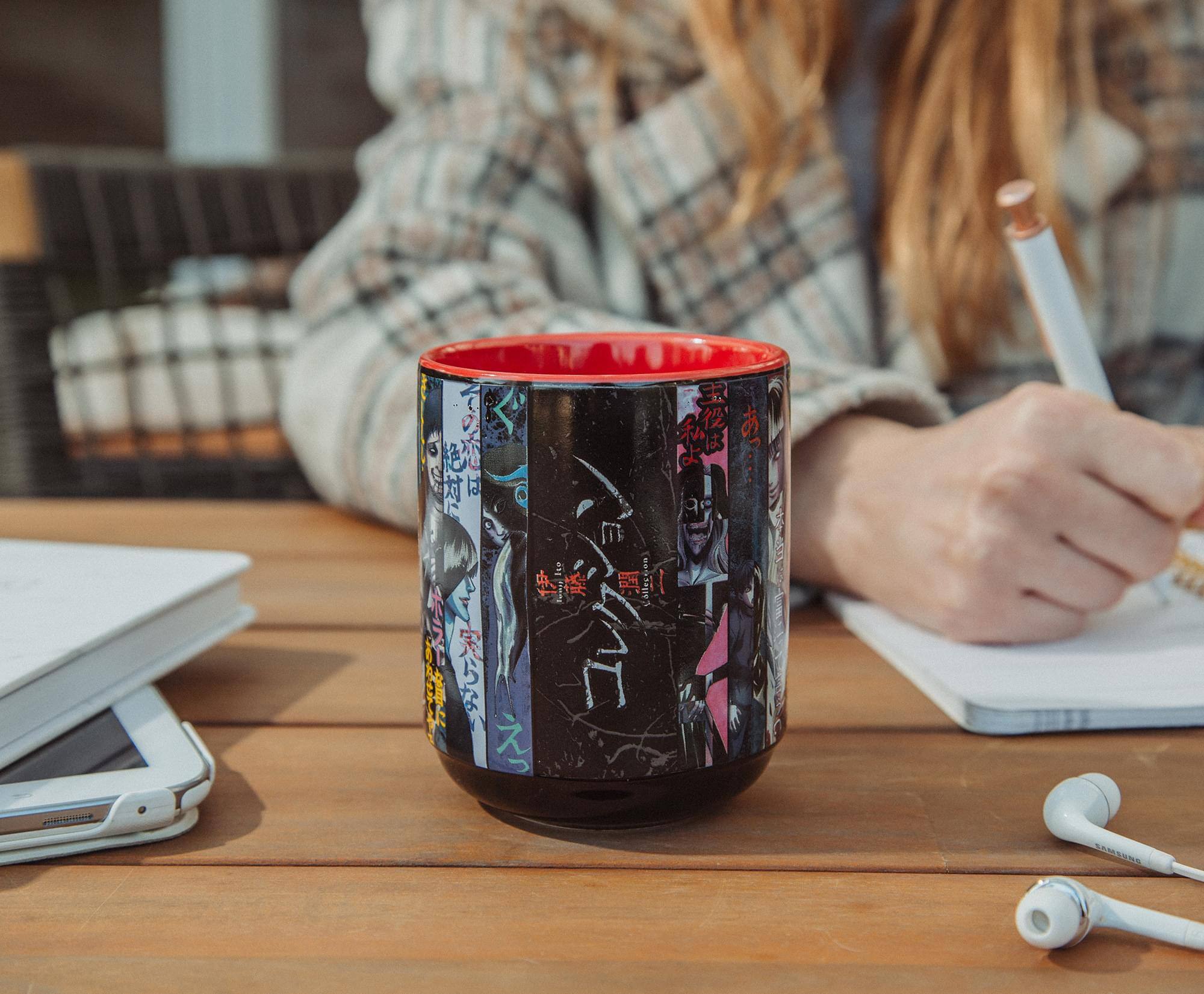 Alt View 10. Silver Buffalo - Junji Ito Panel Poster Asian Ceramic Tea Cup | Holds 9 Ounces - Black.