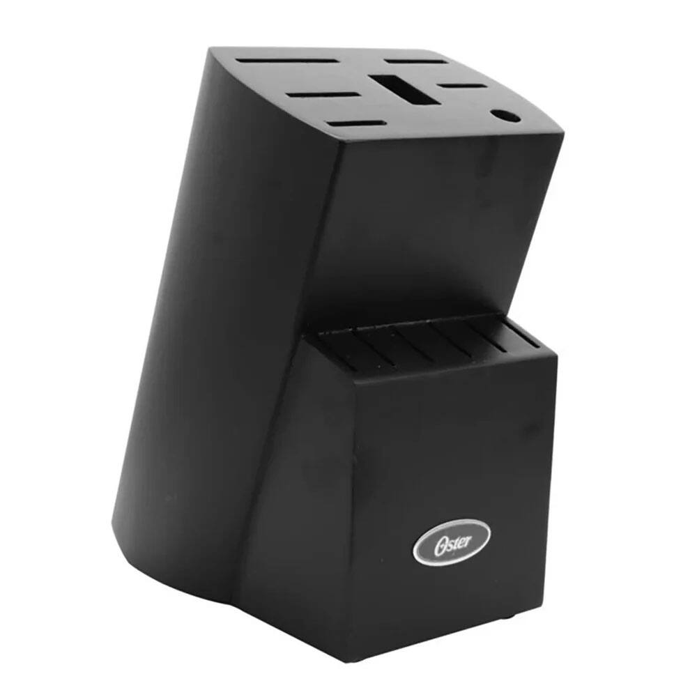 Oster - Wellisford Stainless Steel Kitchen Cutlery Set with Block Holder and Sharpener 36633148 - Silver | Black - Thumbnail 4