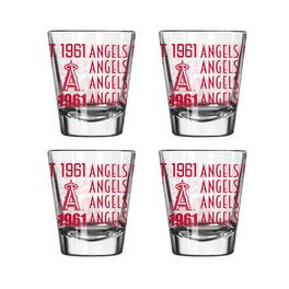 Logo Brands - Los Angeles Angels 4-Pack 2oz. Shot Glass Set - Multicolor