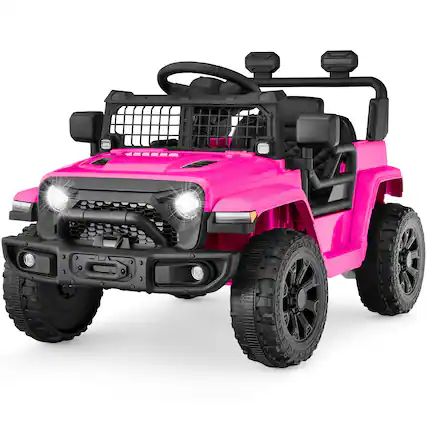 Front. Best Choice Products - Best Choice Products 6V Kids Ride-On Truck Car w/ Parent Remote Control, 4-Wheel Suspension, LED Lights - Hot Pink - Hot Pink.