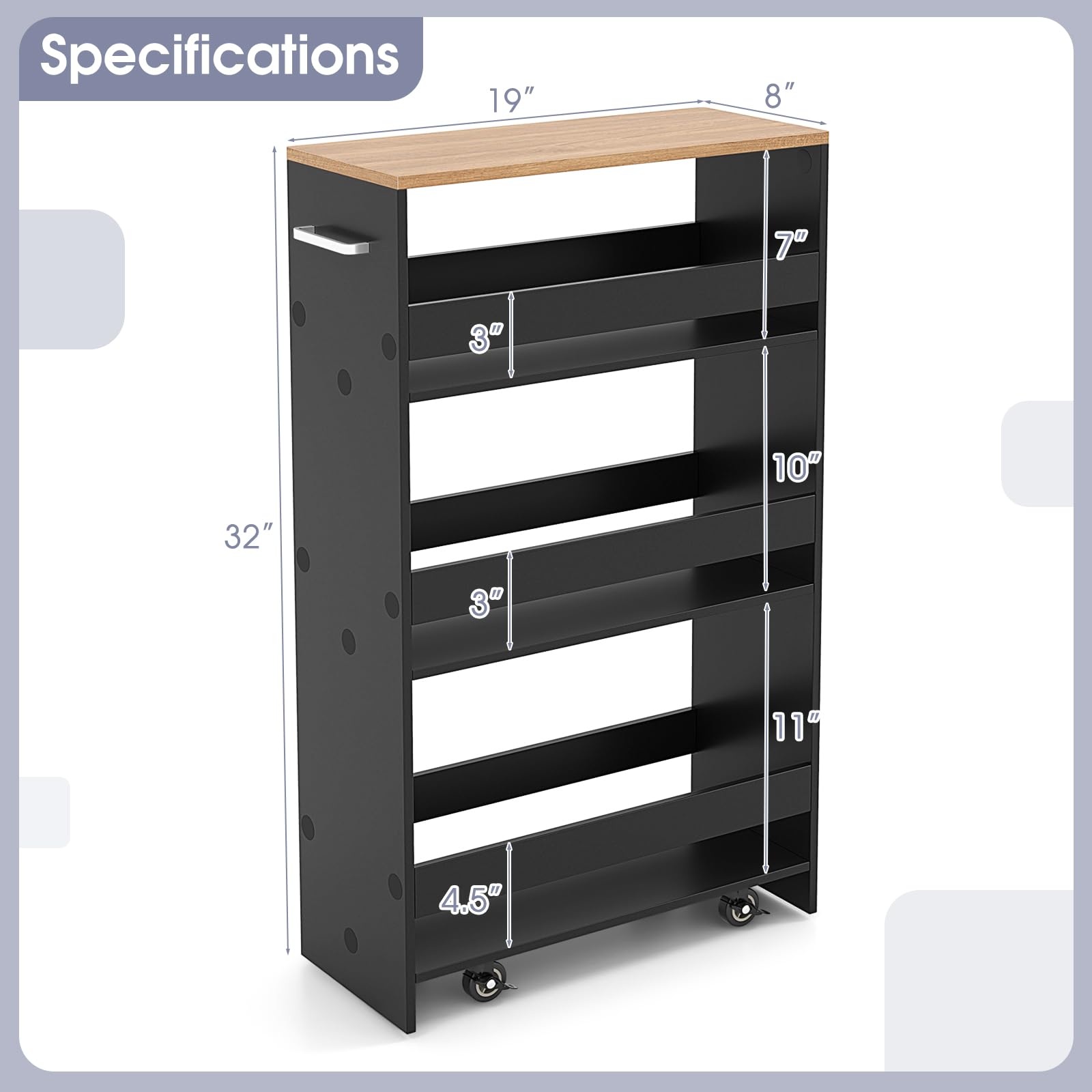 Specifications 19" 8" 7" 3" 10" 32" 3" 11" 4.5"