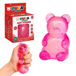 Puka Creations - Bear 3-Inch Squishy Stress Reliever - Pink