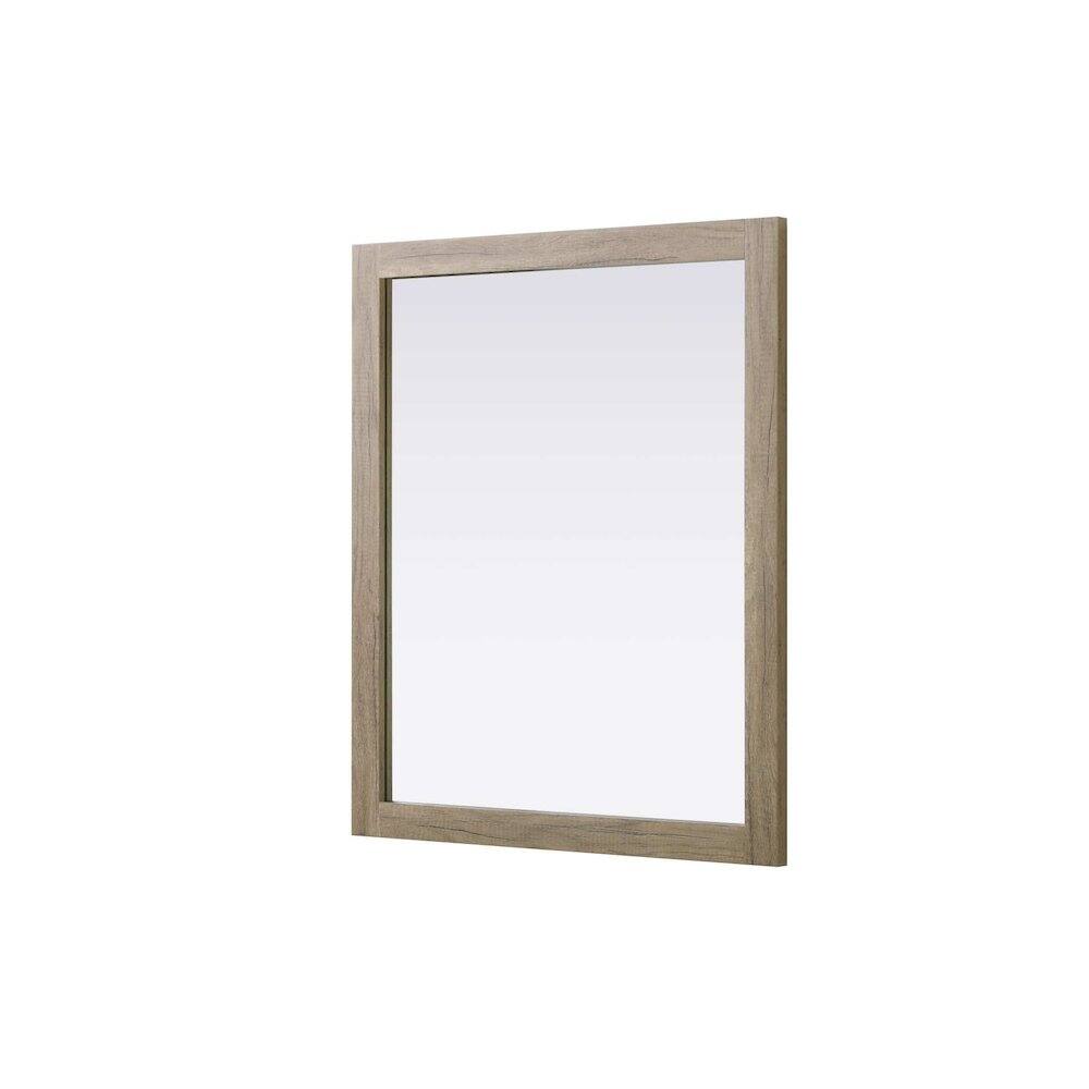 Alt View 3. Elegant Kitchen and Bath - Noah Wooden Rectangle Mirror 30 x 36 in Natural Oak - Natural Oak.