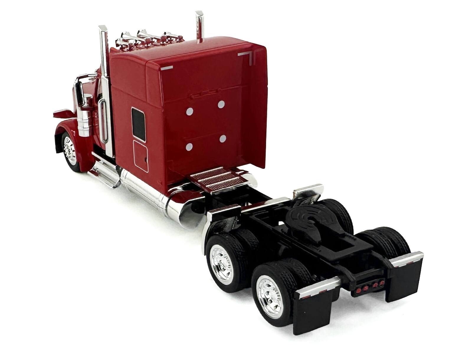 Alt View 3. HO Logistics Replicas - Peterbilt 589 with Stand Up Sleeper Cab Red 1/87 (HO) Scale Plastic Model Car by HO Logistics.
