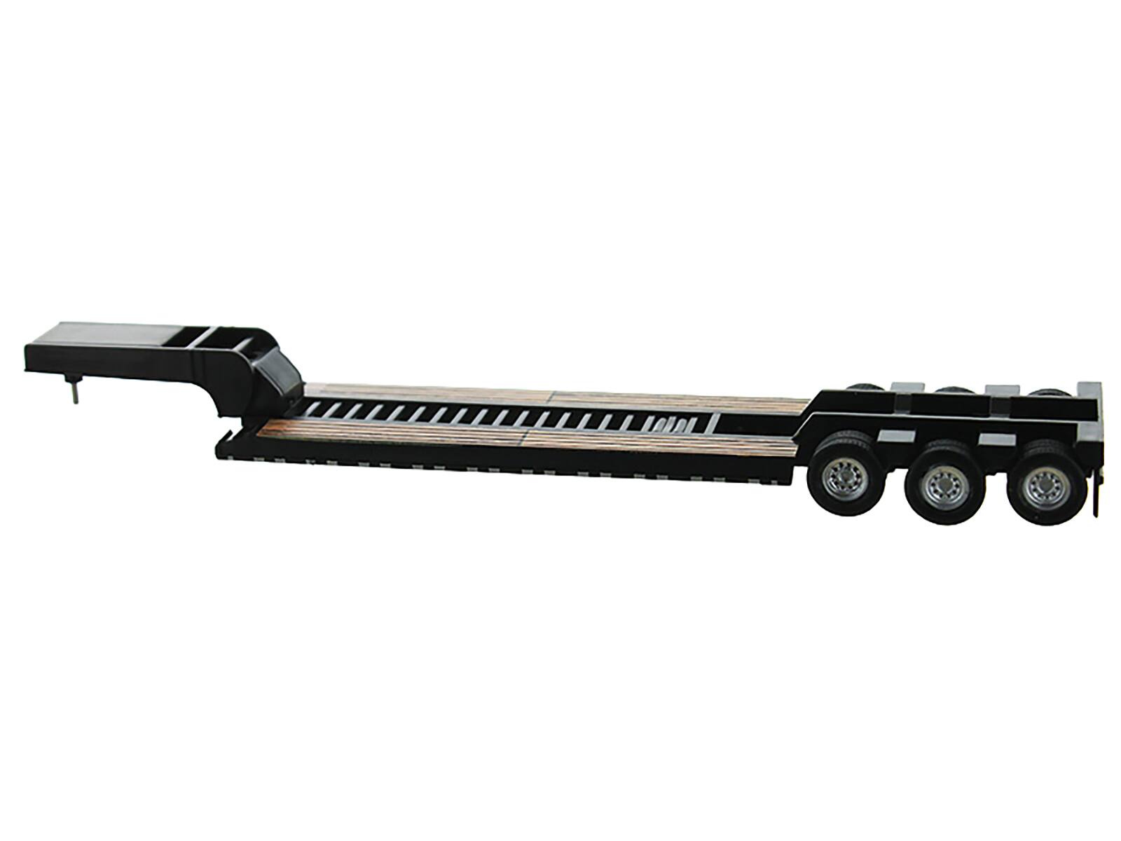 Angle. HO Logistics Replicas - Low Boy Flatbed Trailer Black 1/87 (HO) Plastic Model Car by HO Logistics - Black.