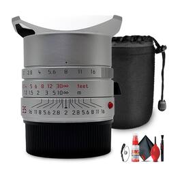 Leica - Summicron-M 35mm f/2 ASPH Lens | M-Mount, Classic Wide-Angle Prime - Bundle - Black