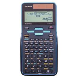 Sharp - ELW535TGBBL 16-Digit LCD Scientific Calculator with 422 Functions - matte black with blue accents