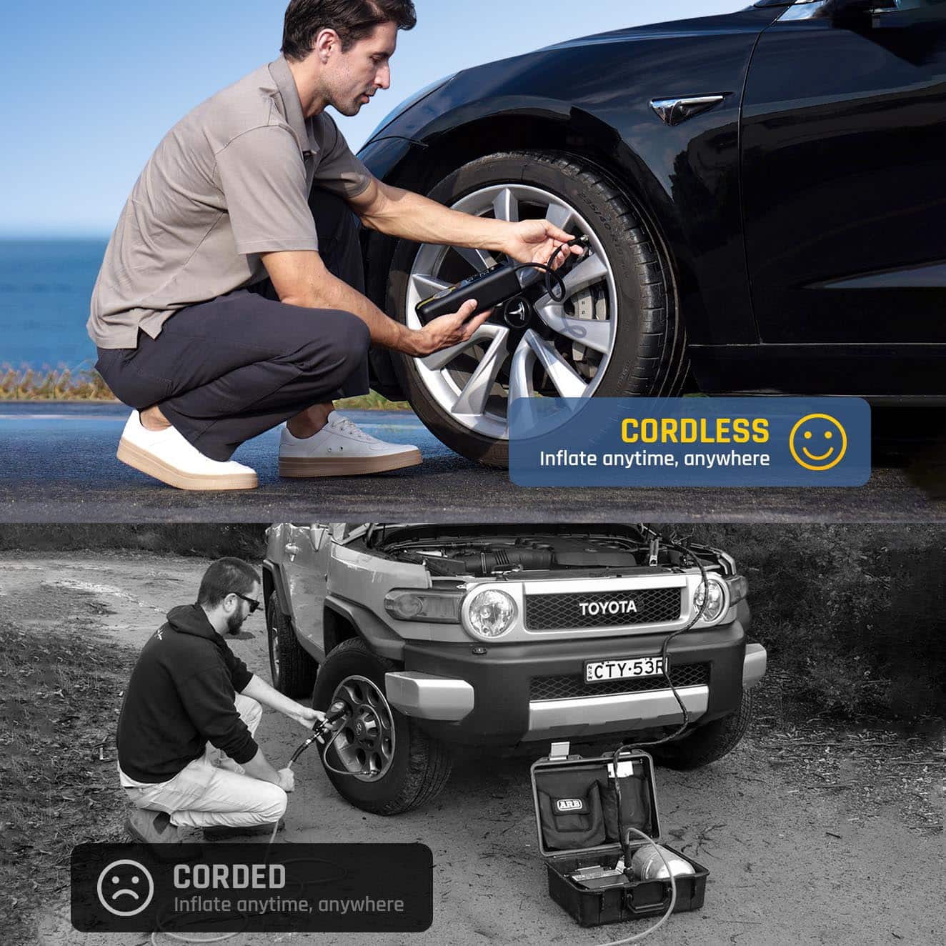 Group: Cordless Inflate anytime, anywhere TOYOTA ... CTY-53R ARS - Corded Inflate anytime, anywhere