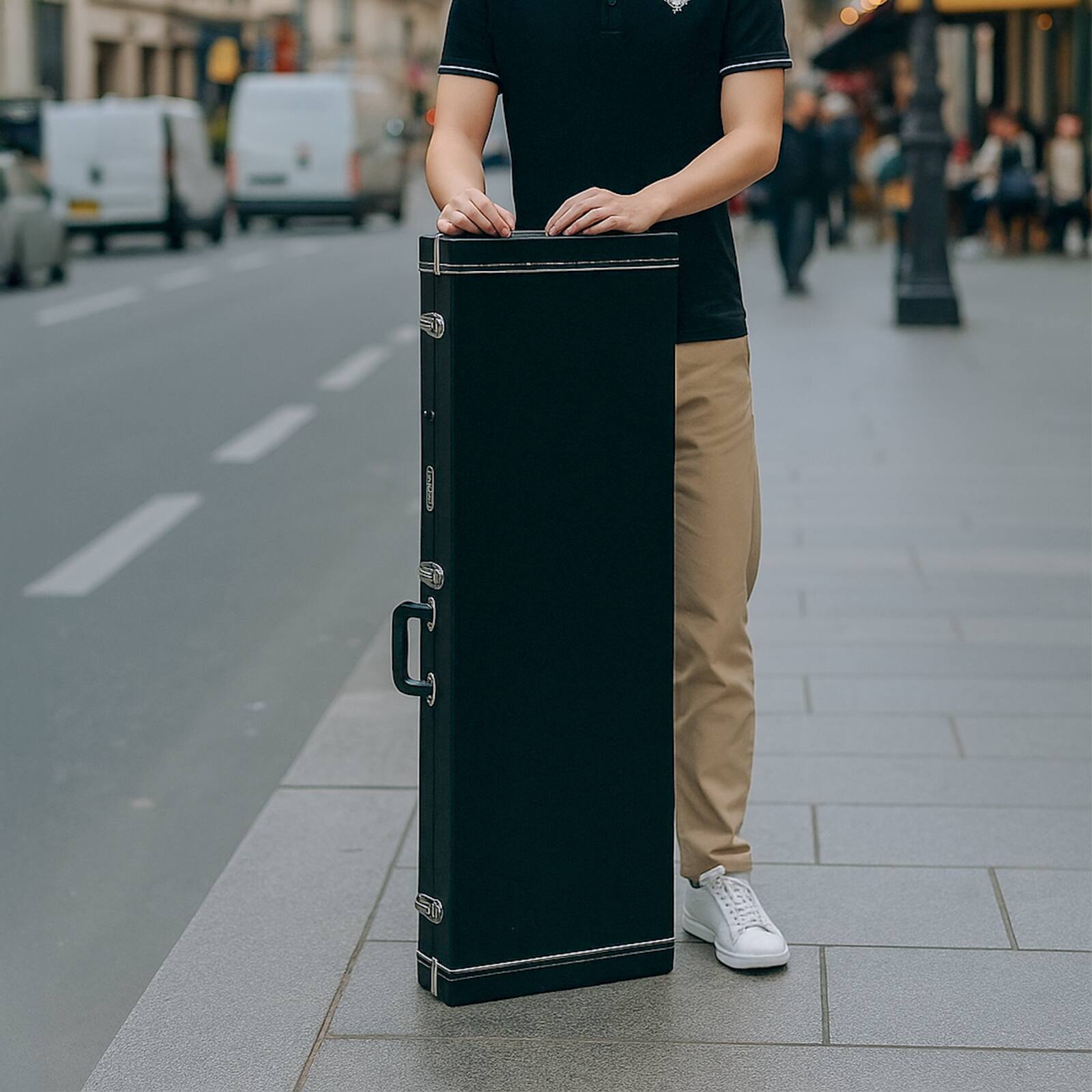 Alt View 5. Winado - Electric Guitar Hard Case, Rectangle Wooden Standard 39-Inch Electric Guitars Hard-Shell Protective Carrying Case.