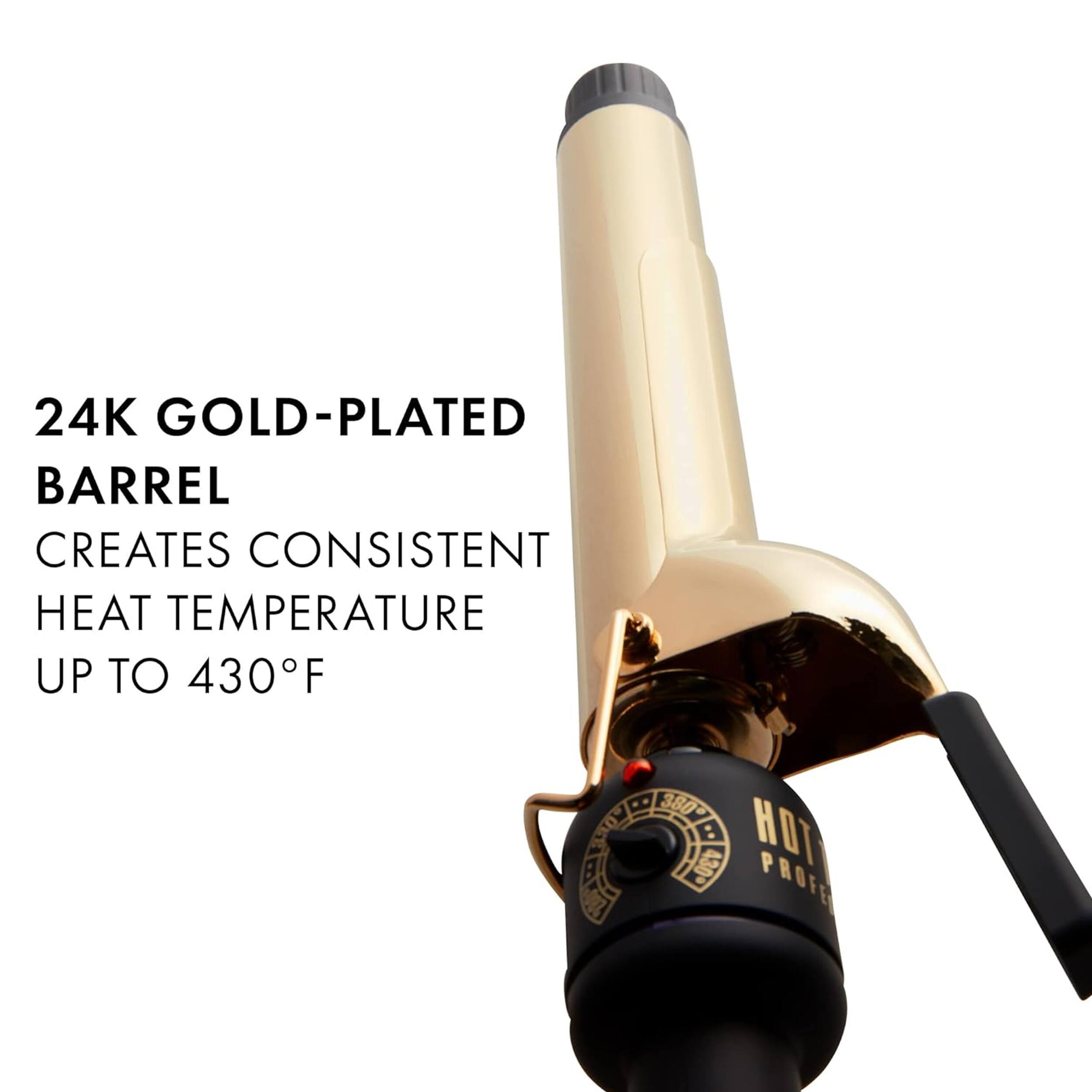 24K GOLD-PLATED BARREL CREATES CONSISTENT HEAT TEMPERATURE UP TO 430°F