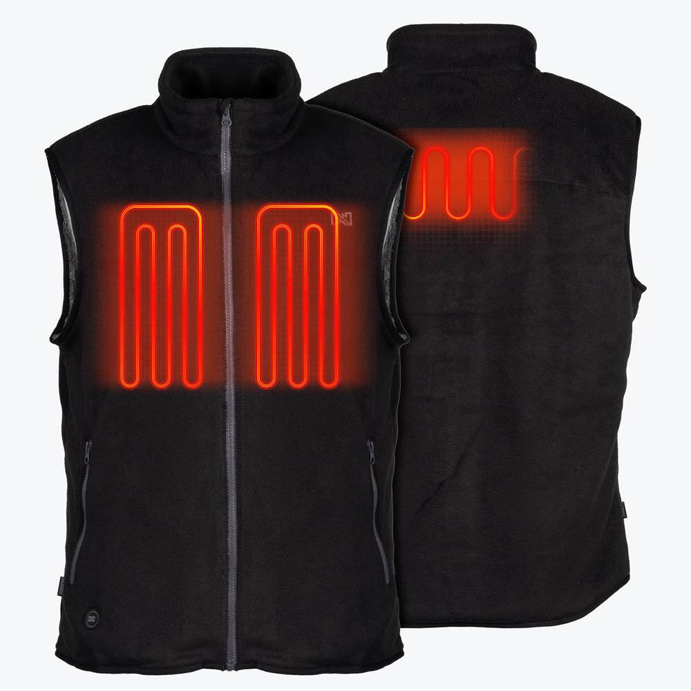 Alt View 1. Mobile Warming - Men's Trek 2.0 Heated Fleece Vest - Black.