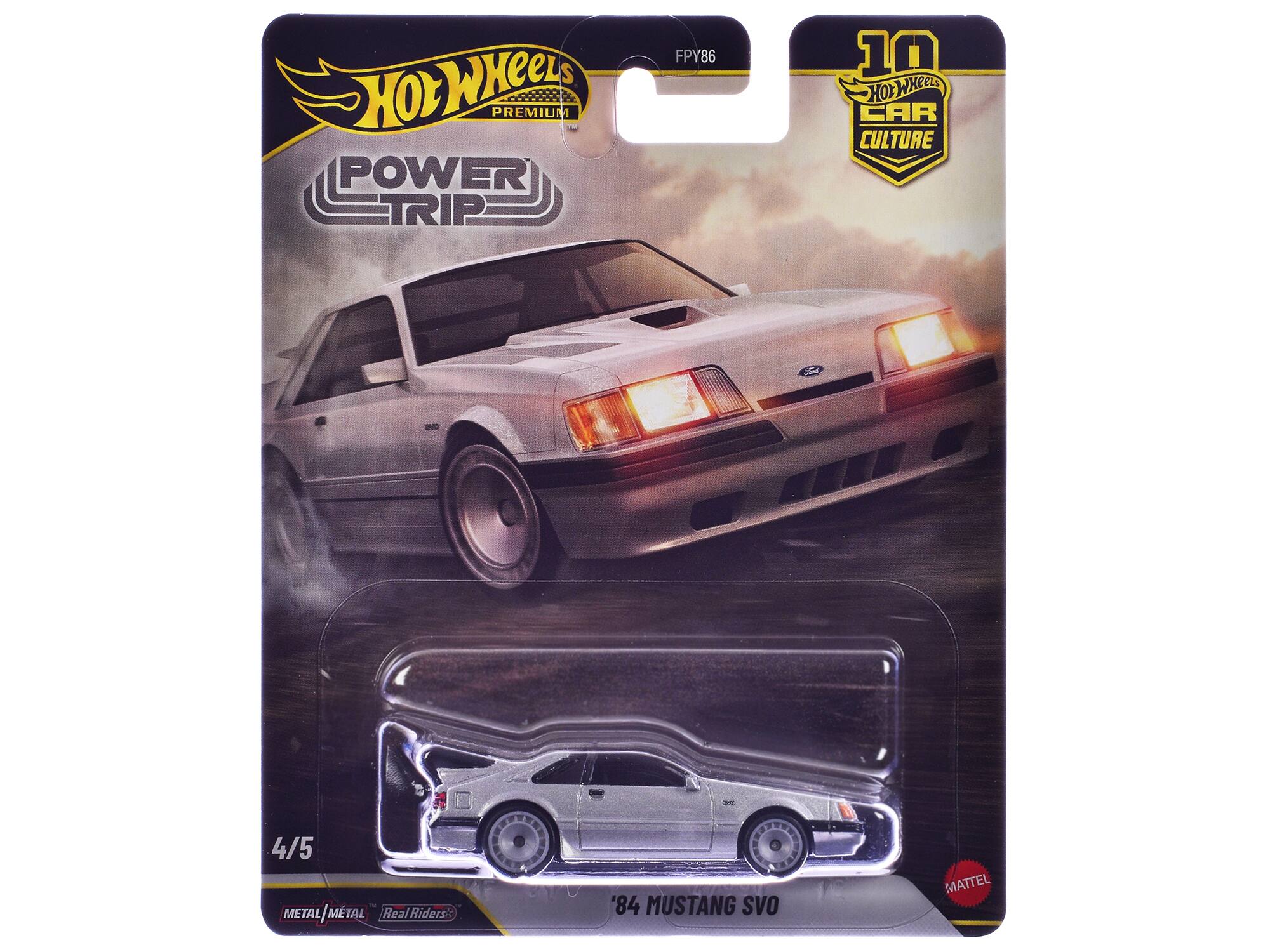 Hot Wheels Premium Power Trip FPY86 10 Hot Wheels Car Culture 50 4/5 Metal Metal Metal Real Riders '84 Mustang SVO Mattel