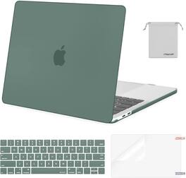 mosiso - MacBook Pro 13" hard shell case with keyboard skins, screen protector and storage bag - Emerald Green