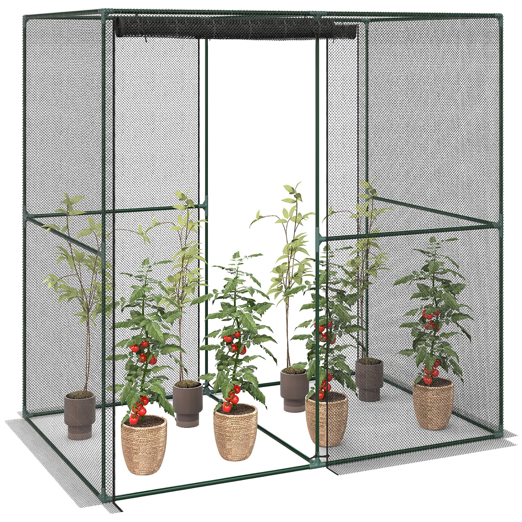 Outsunny - 6' x 4' x 6' Crop Cage, Plant Protection Tent with Zippered Doors for Vegetable Garden, Backyard price history on PriceWatchPro