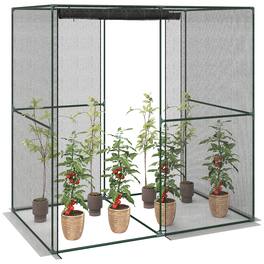 Outsunny - 6' x 4' x 6' Crop Cage, Plant Protection Tent with Zippered Doors for Vegetable Garden, Backyard