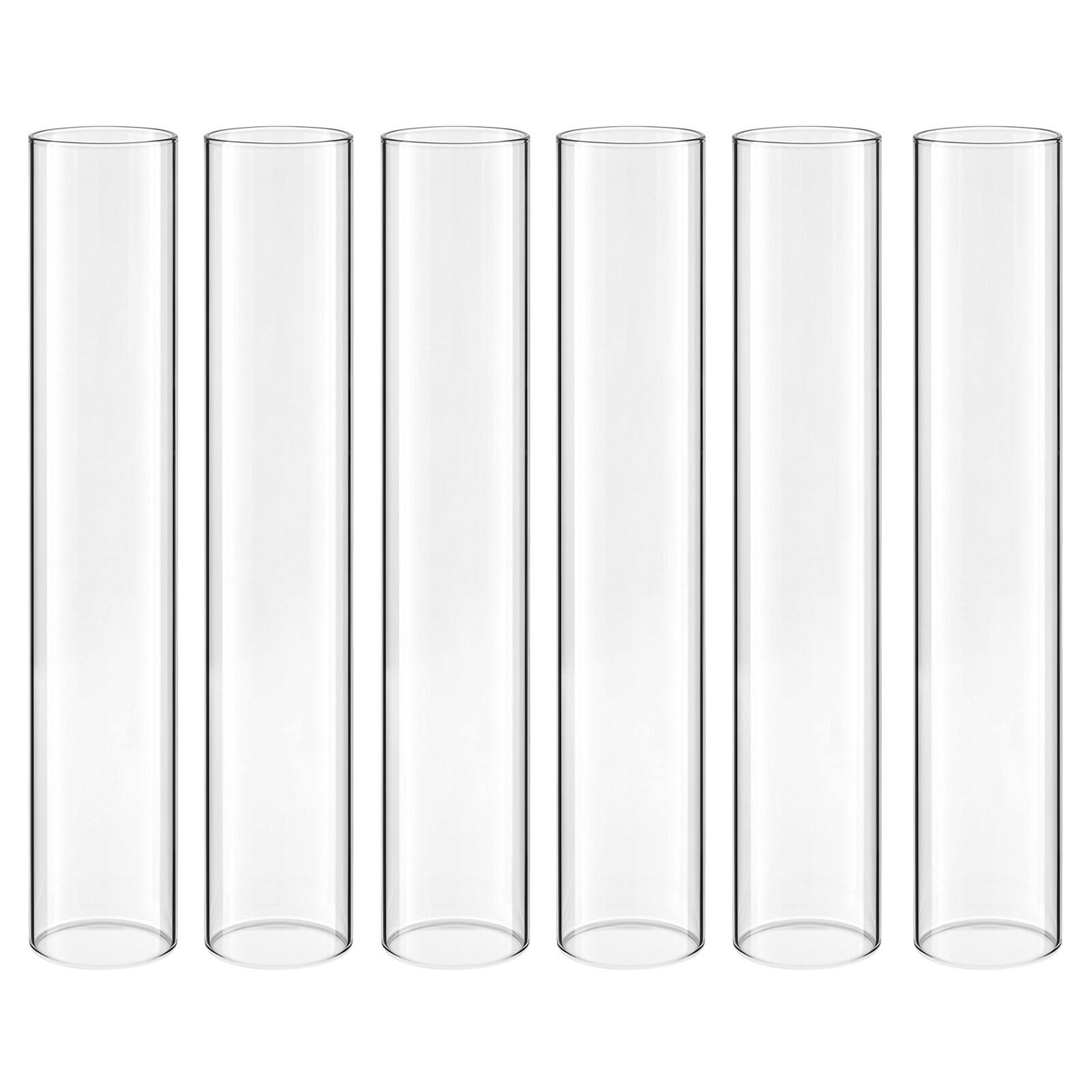 Alt View 5. VEVOR - Hurricane Glass Cylinders Set of 24, Φ2.56 x 13.78 in Tall Clear Glass Candle Covers, High Borosilicate Glass Sleeves - Transparent.