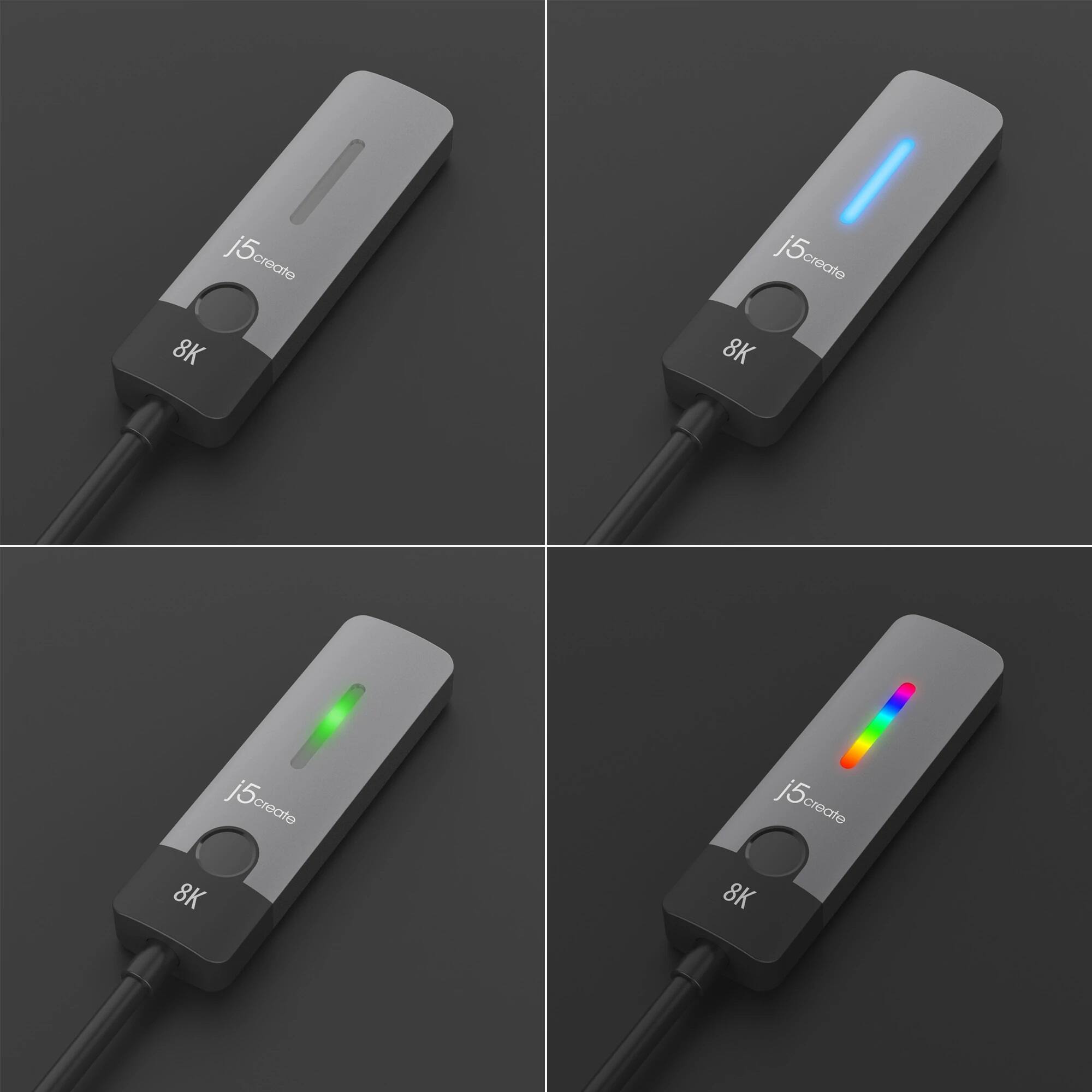 Alt View 12. j5create - USB-C to HDMI 2.1 8K Adapter - Space Gray/Black.