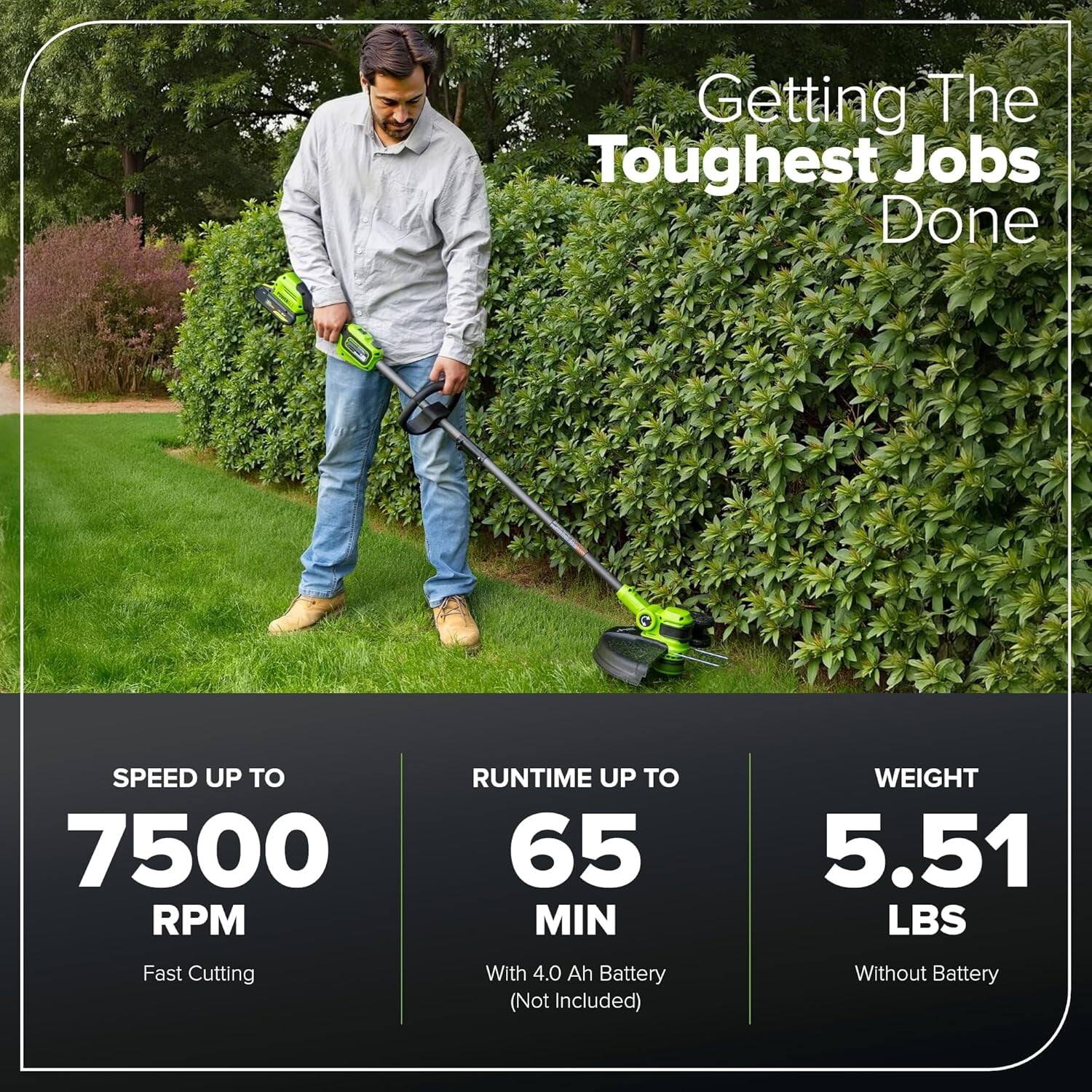 Getting The Toughest Jobs Done

SPEED UP TO  
7500 RPM  
Fast Cutting

RUNTIME UP TO  
65 MIN  
With 4.0 Ah Battery (Not Included)

WEIGHT  
5.51 LBS  
Without Battery