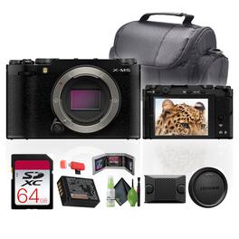 Fujifilm - X-M5 Mirrorless Digital Camera Body + 64GB Memory Card + More - Black