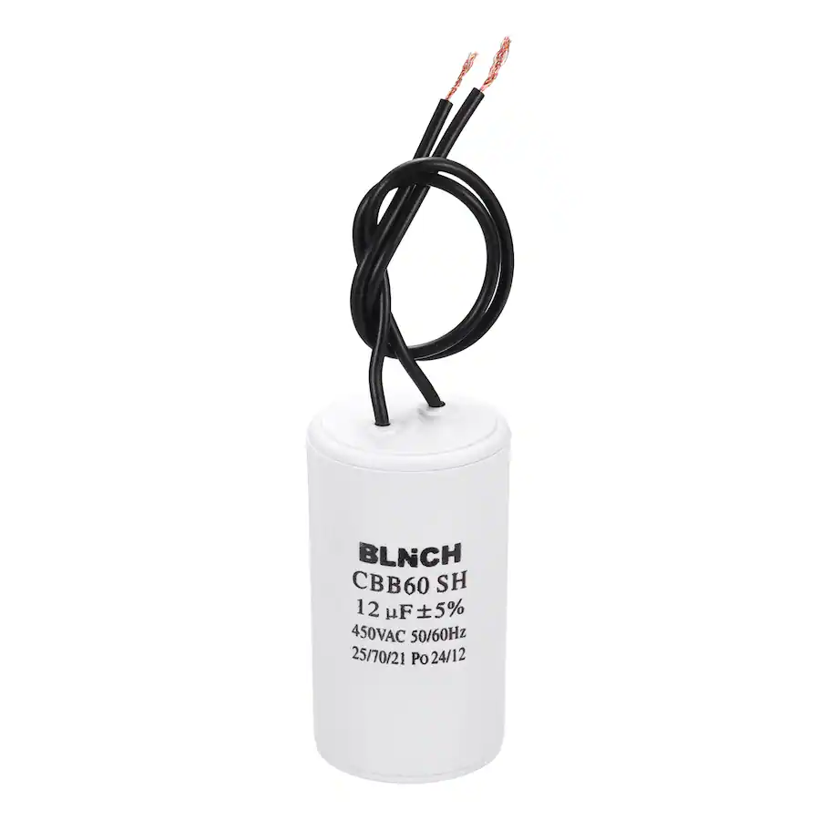 Compressor Mag Wire Unique Bargains 12uF CBB60 Running Capacitor, AC 450V 2 Wire for Air ...