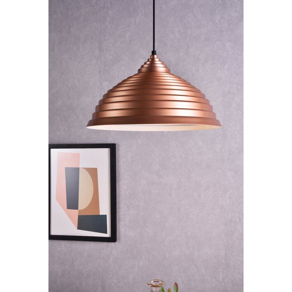 Angle. Living District - Circa 1 Light Honey Gold Pendant - Honey Gold.