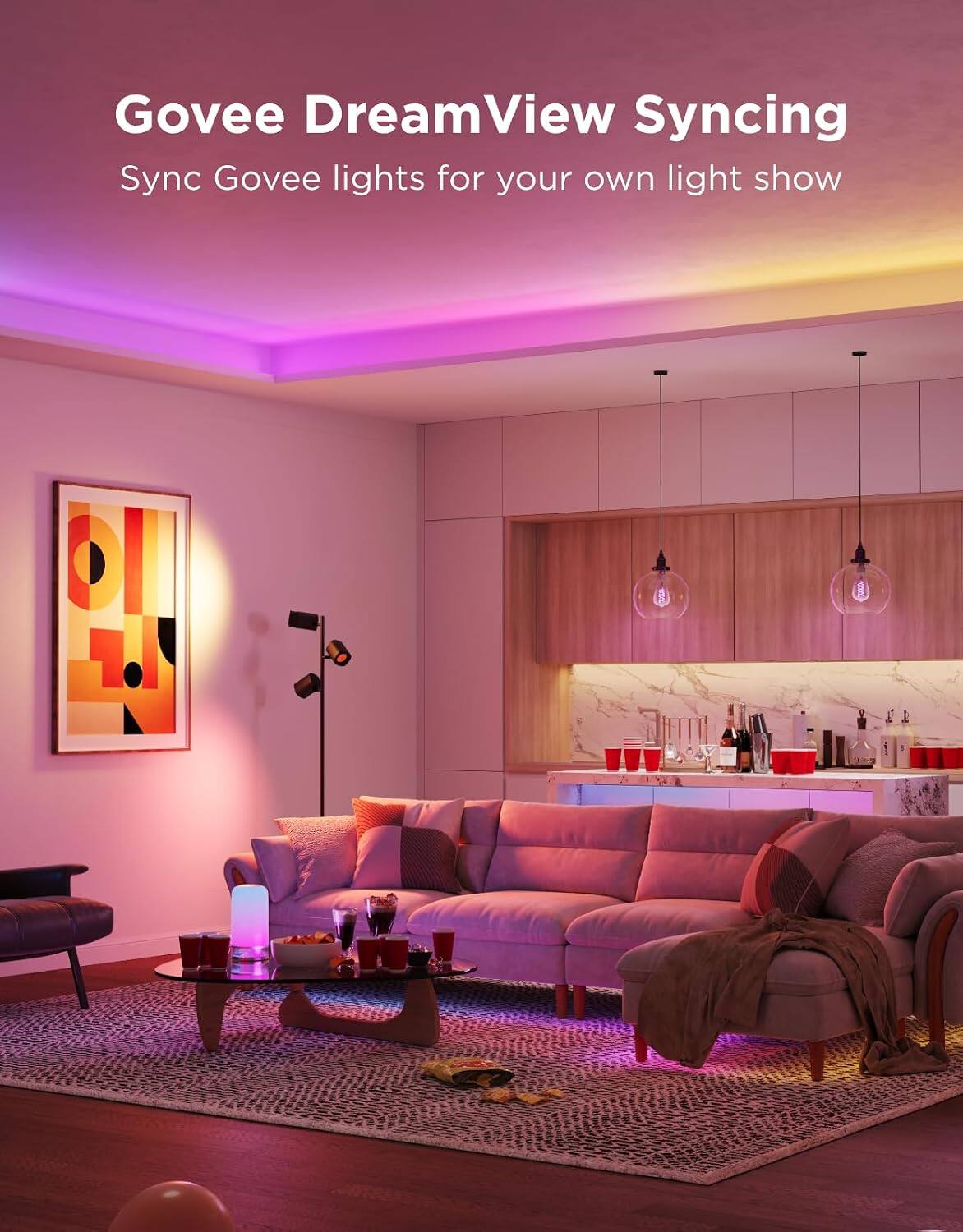 Govee DreamView Syncing  
Sync Govee lights for your own light show