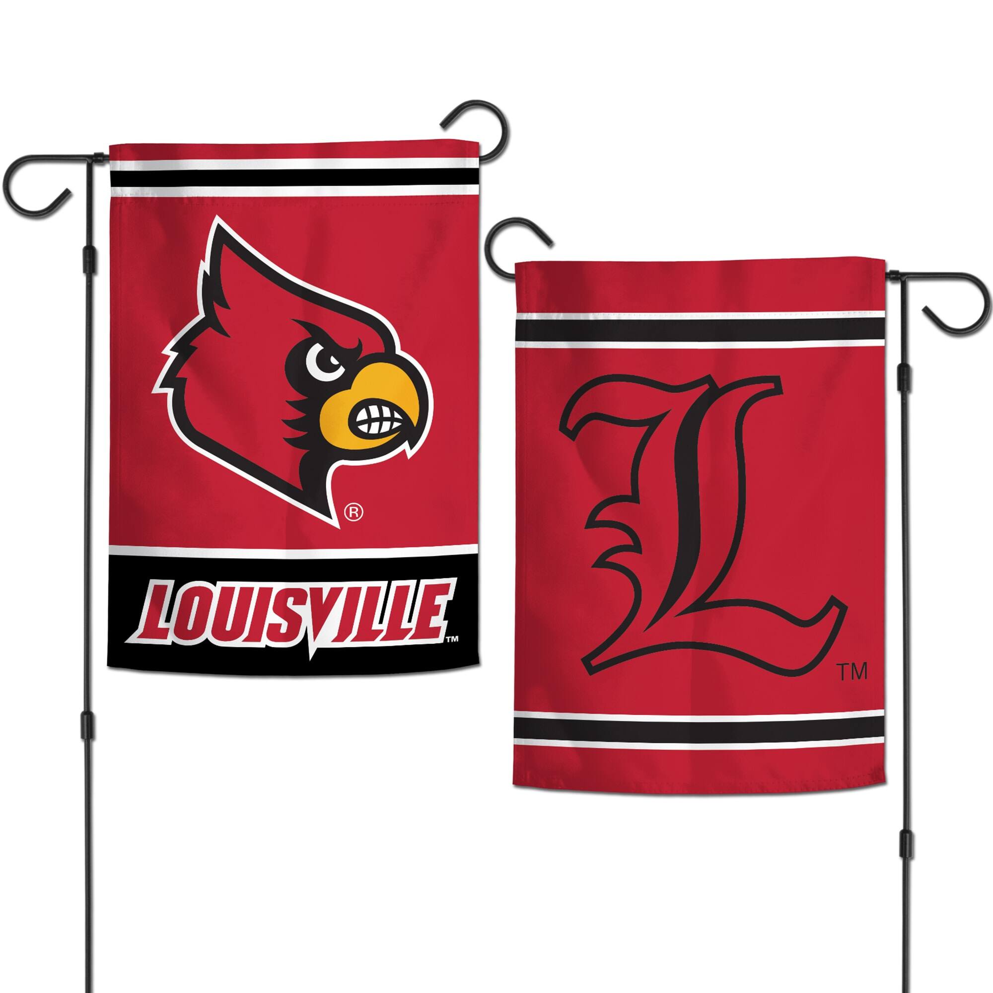 Alt View 2. WinCraft - Louisville Cardinals 12'' x 18'' Double-Sided Garden Flag - Multicolor.