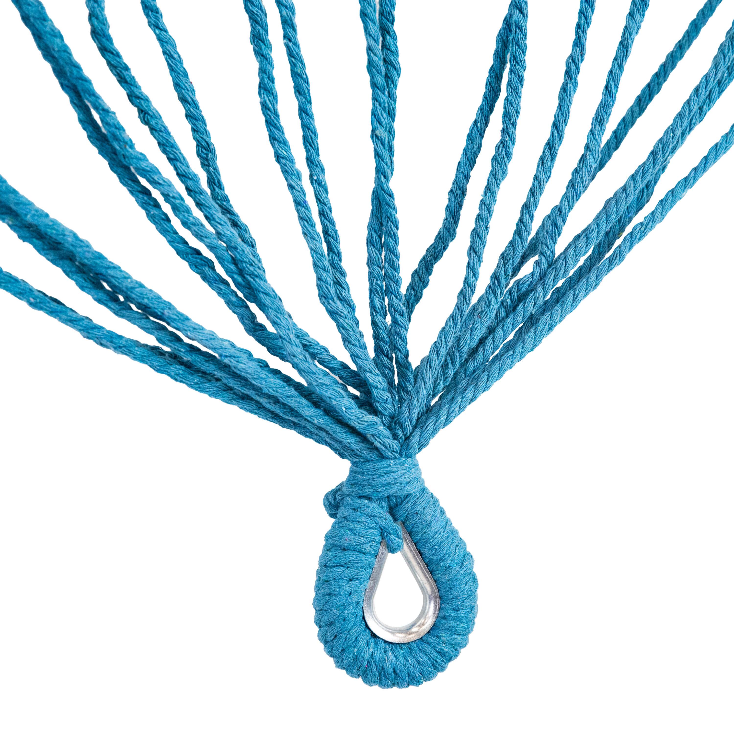 Alt View 4. Sunnydaze - 2-Person Woven Cotton Brazilian Hammock - Oasis.