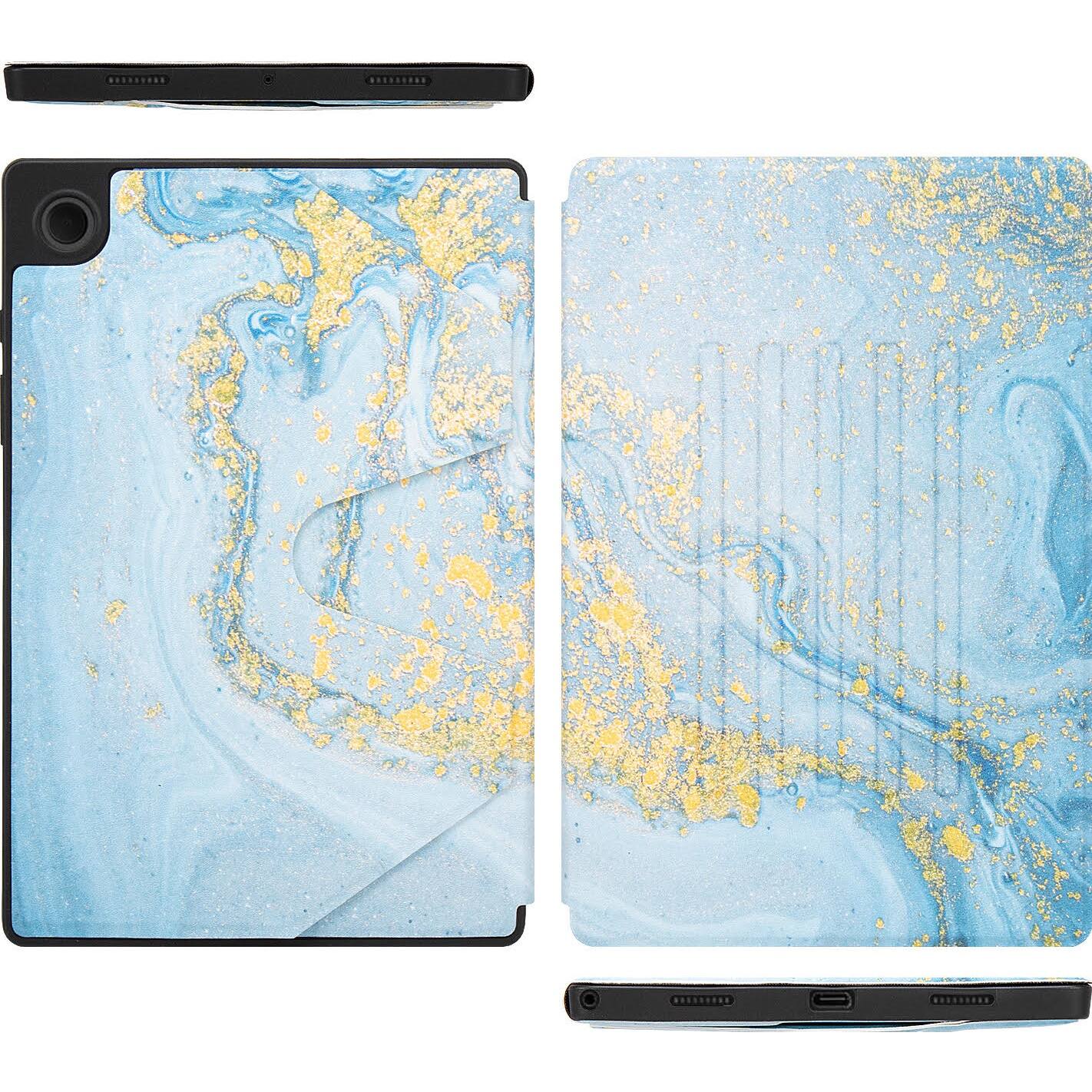 Alt View 15. SaharaCase - Multi-Angle Folio Case for Samsung Galaxy Tab A8 - Blue Marble.