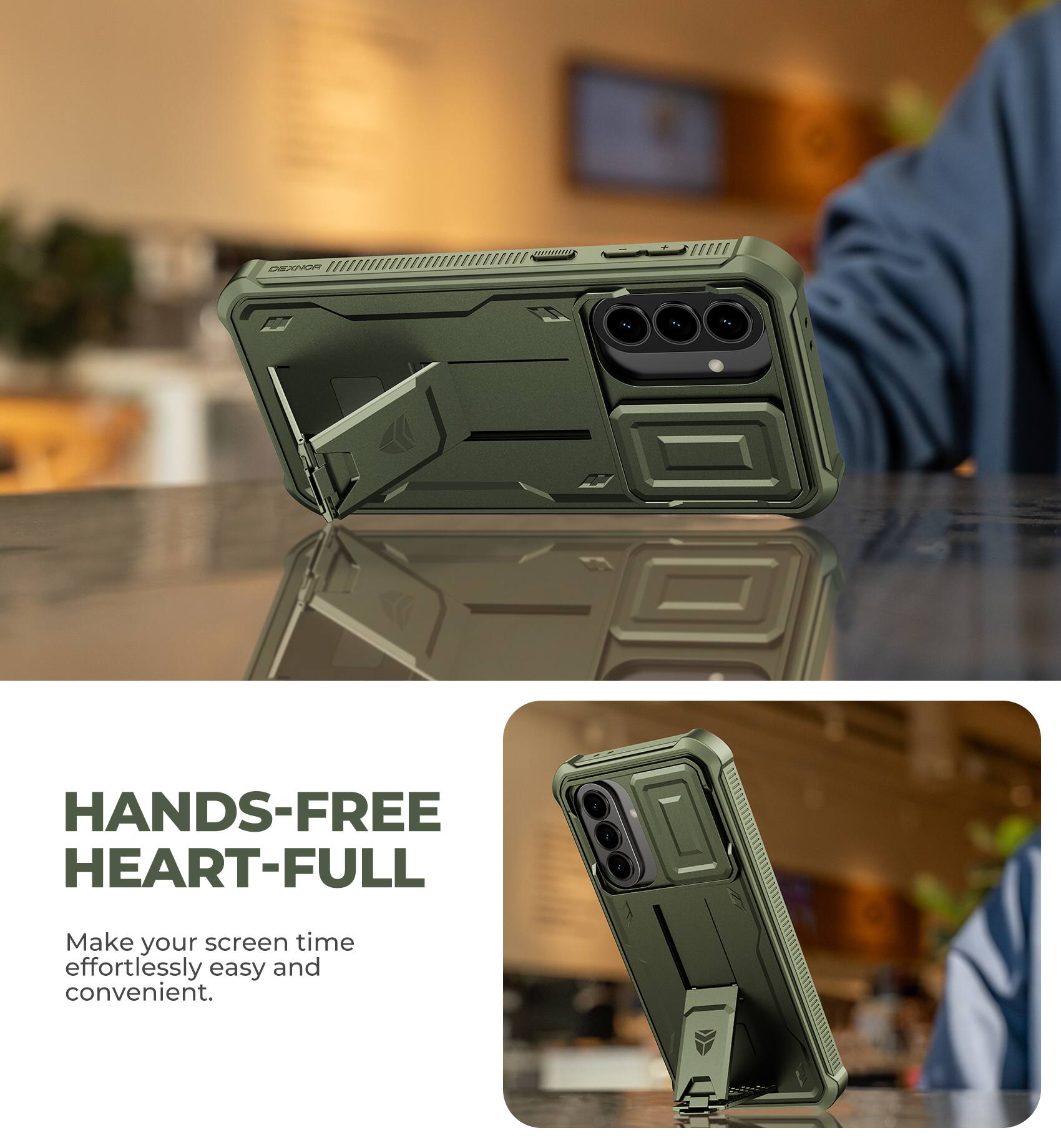 HANDS-FREE HEART-FULL  
Make your screen time effortlessly easy and convenient.