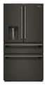 KitchenAid - 36 in. Wide 29 cu. ft. French Door Refrigerator with Exterior Water and Ice and FreshChill Full- Refrigerated Drawer - Black Ore