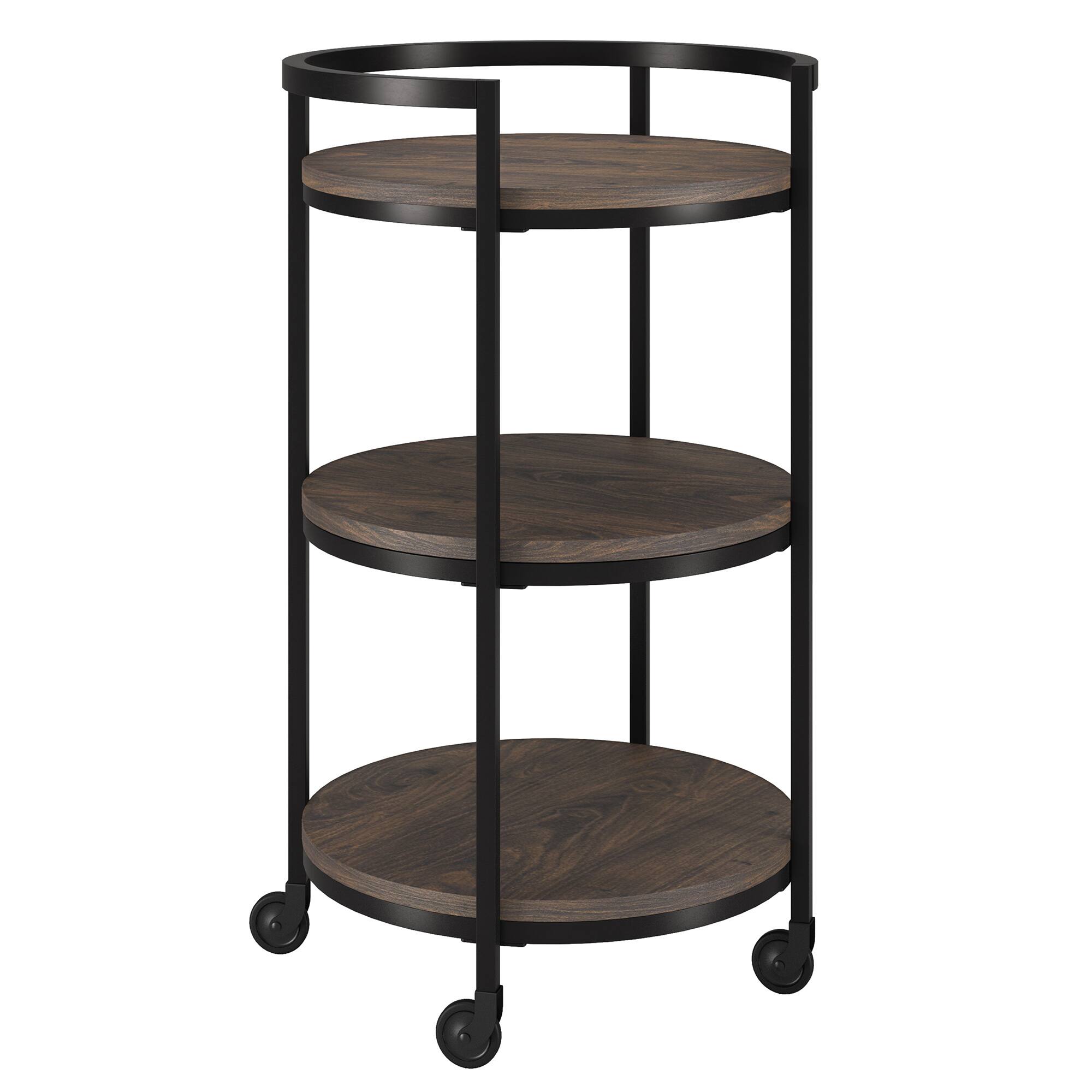 Angle. Camden&Wells - Graham Bar Cart - Alder Brown.
