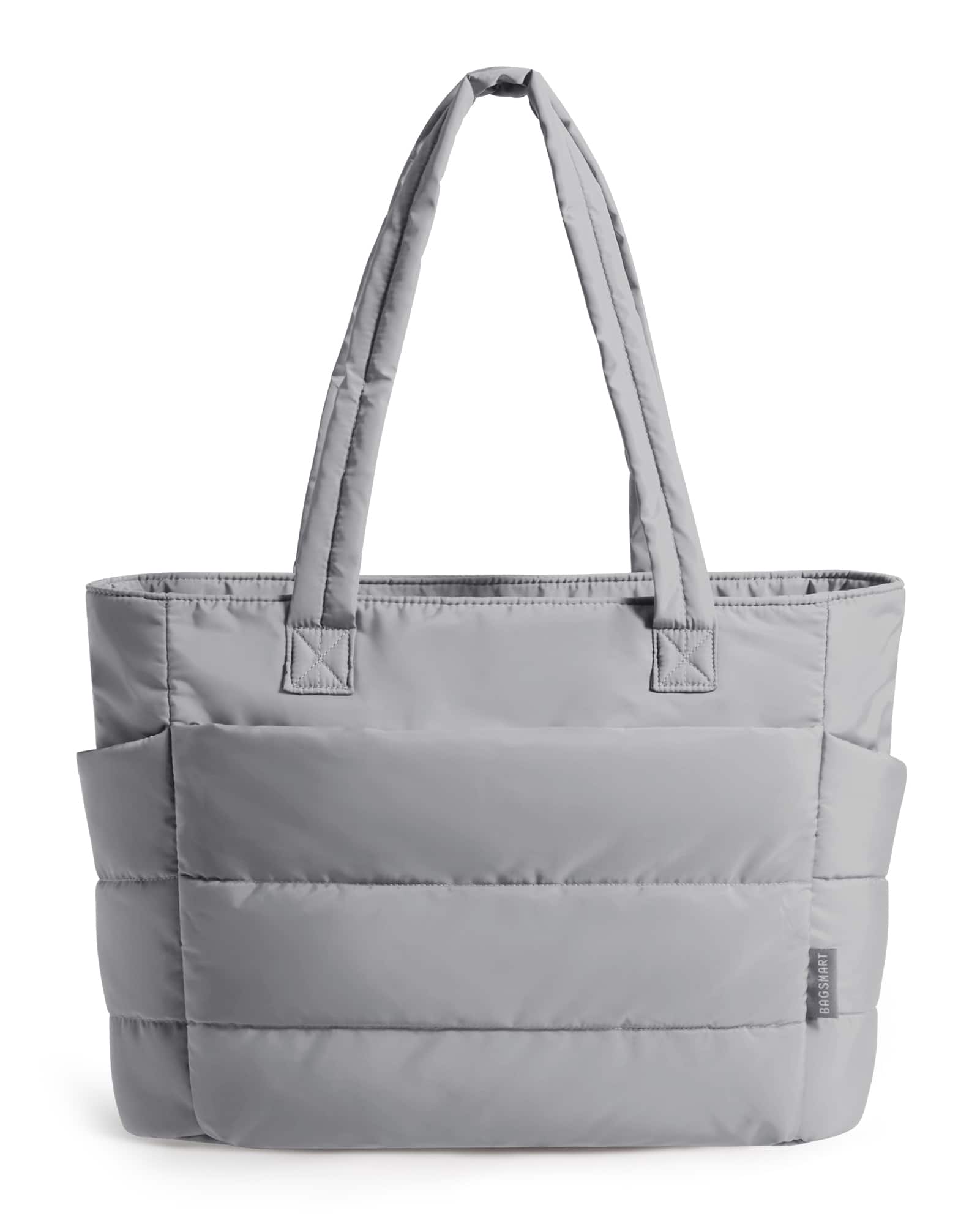 "Bagsmart - Bubble 20L Puffy 15.6"" Laptop Work Tote Bag, Lightweight Water-Resistant Puffer Travel Shoulder Bag for Women - Gray" price history on PriceWatchPro