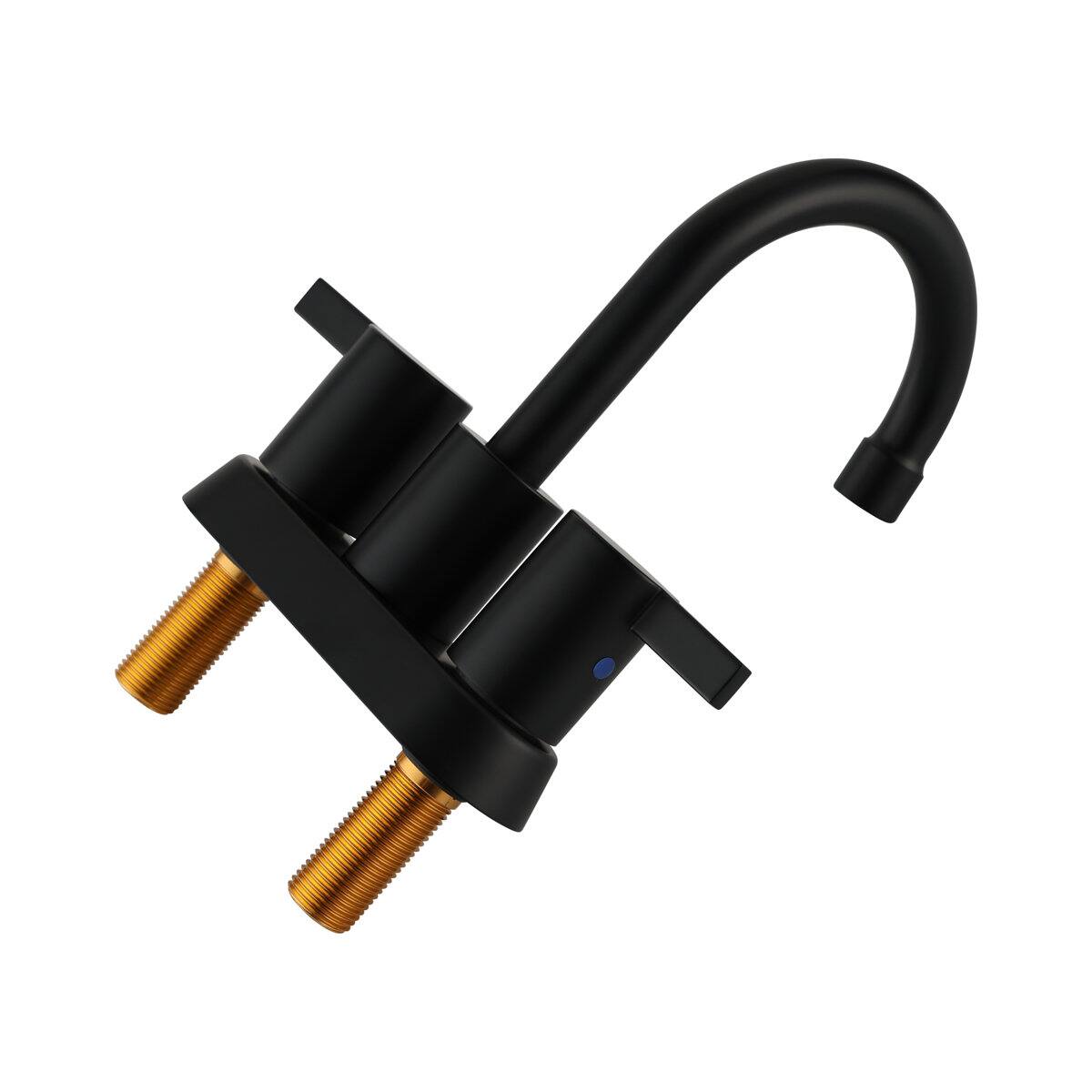 Angle. Bothwa Home - Bothwa home  Bathroom Faucet For bathroom Sink  With Two Handles - Matte Black.