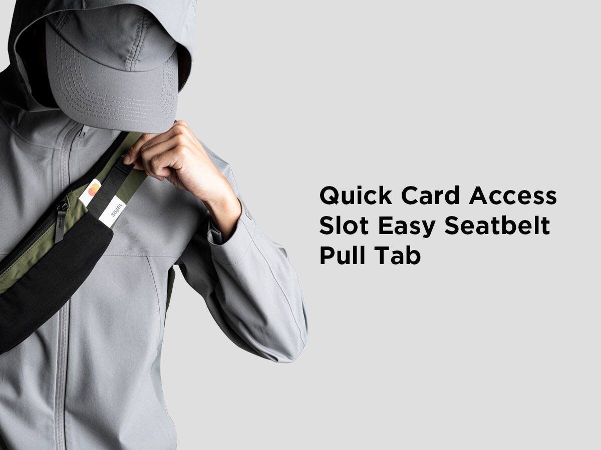 Quick Card Access Slot Easy Seatbelt Pull Tab