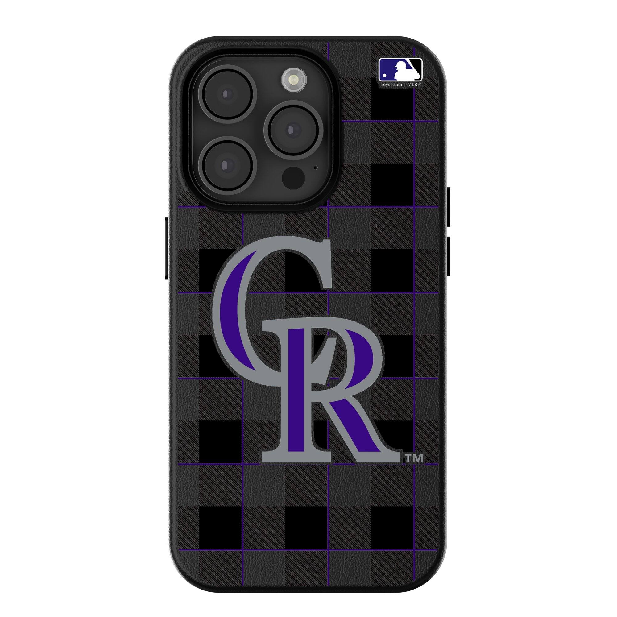 Keyscaper - MLB - Colorado Rockies Plaid Magnetic Bump iPhone Case - 16 Plus - Black price history on PriceWatchPro
