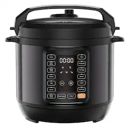 Sweet - 8QT Electric Pressure Cooker, 12-in-1 Stainless Steel Multi-Cooker with Digital Display - Black
