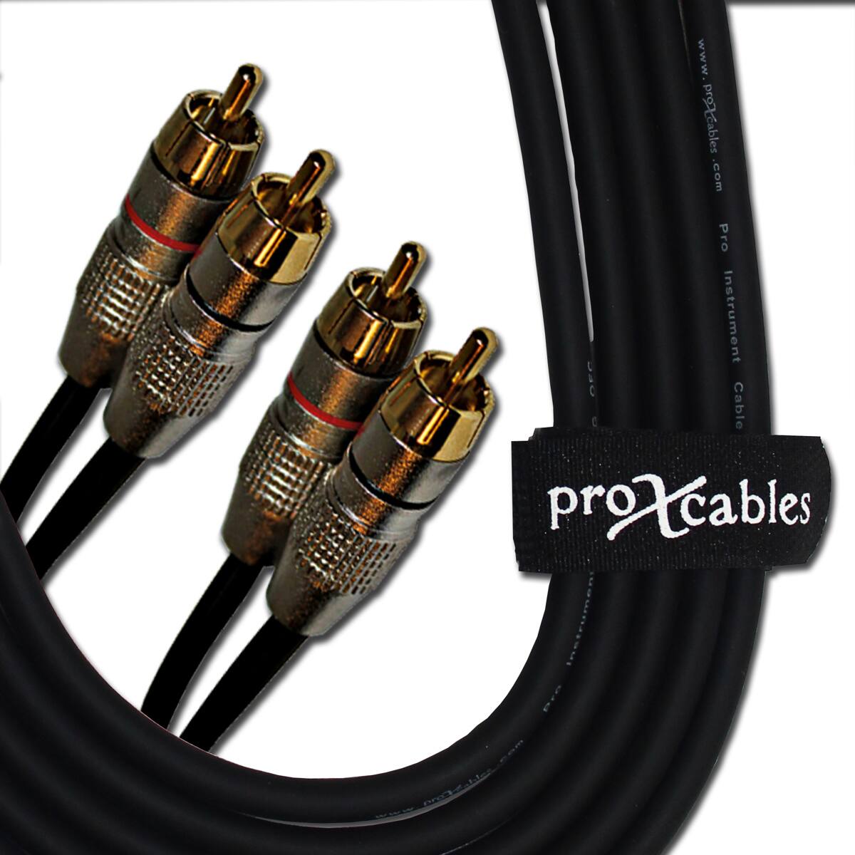 ProX XC DRCA10 10' Dual RCA M to Dual RCA M Unbalanced High Performance ...