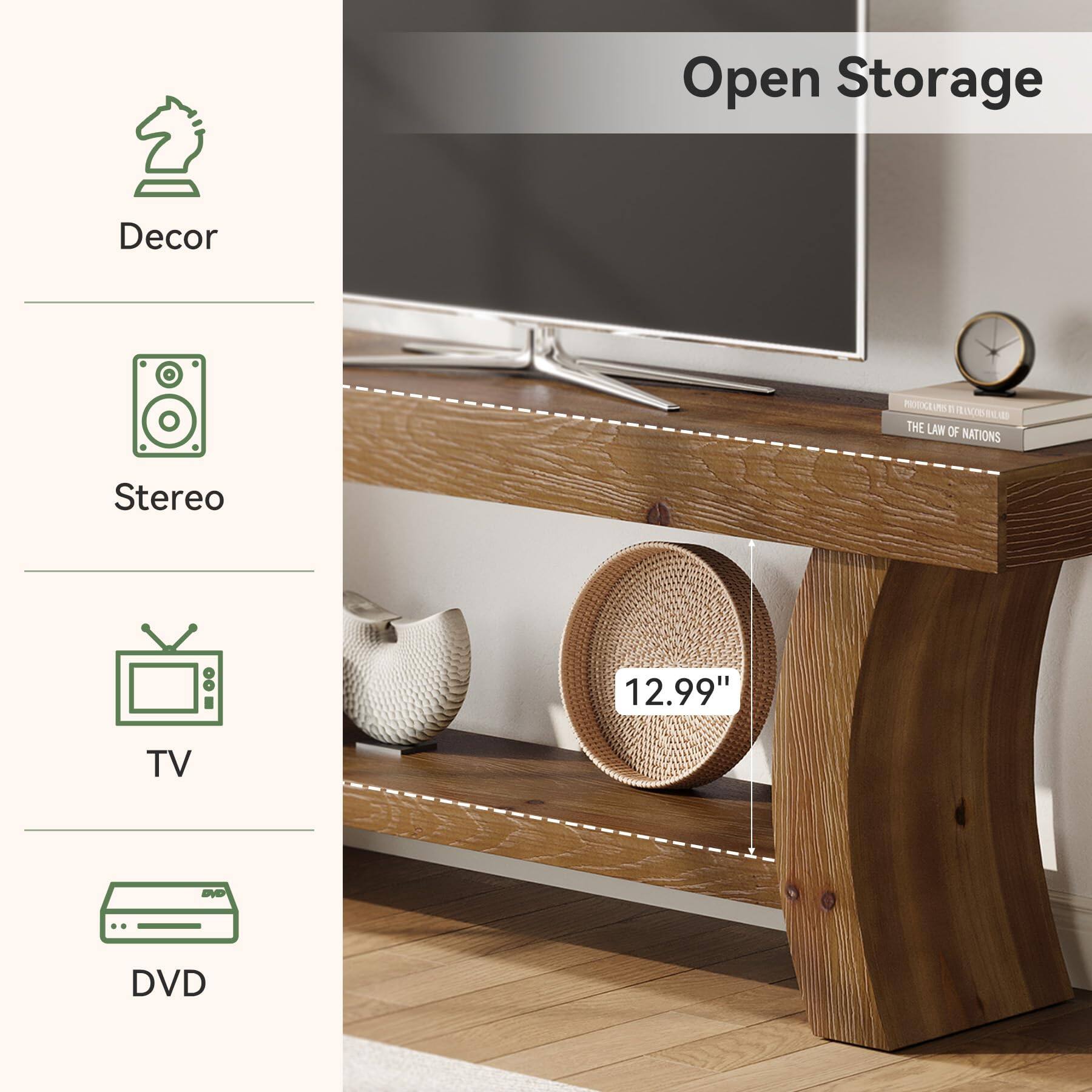 Open Storage  
Decor  
Stereo  
TV  
DVD  
12.99"