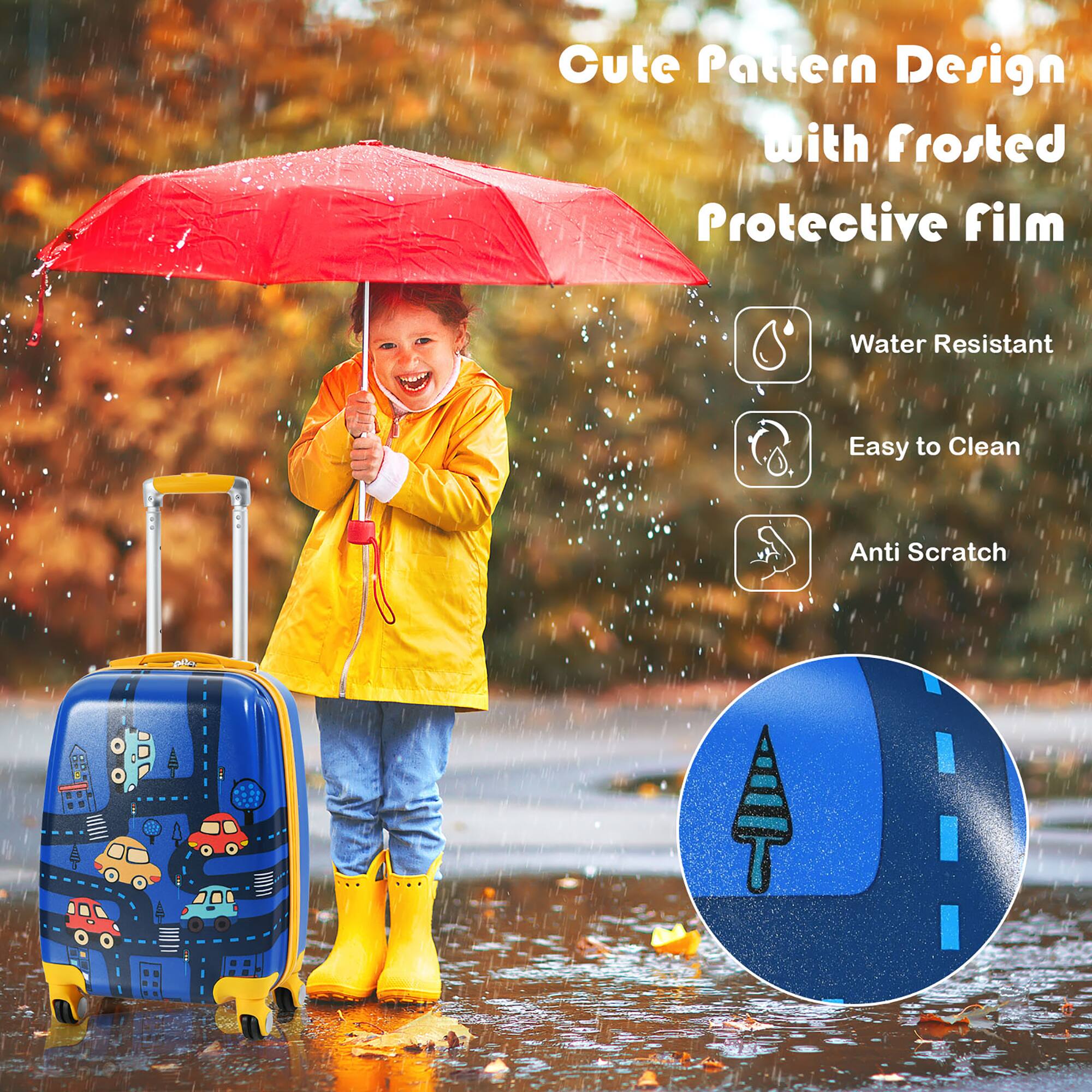 Cute Pattern Design with Frosted Protective Film: Water Resistant, Easy to Clean, Anti-Scratch.