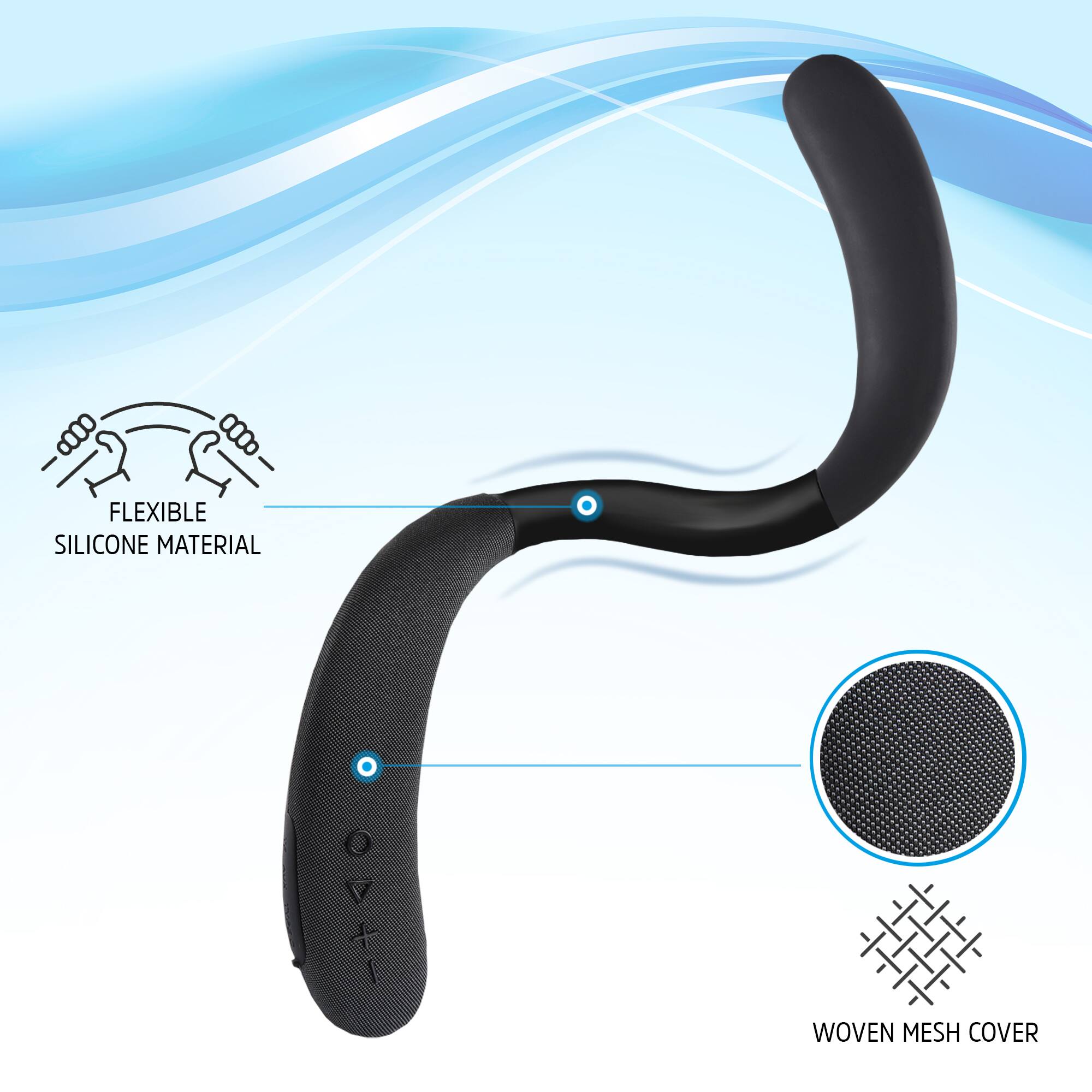 FLEXIBLE SILICONE MATERIAL  
OD+1  
WOVEN MESH COVER