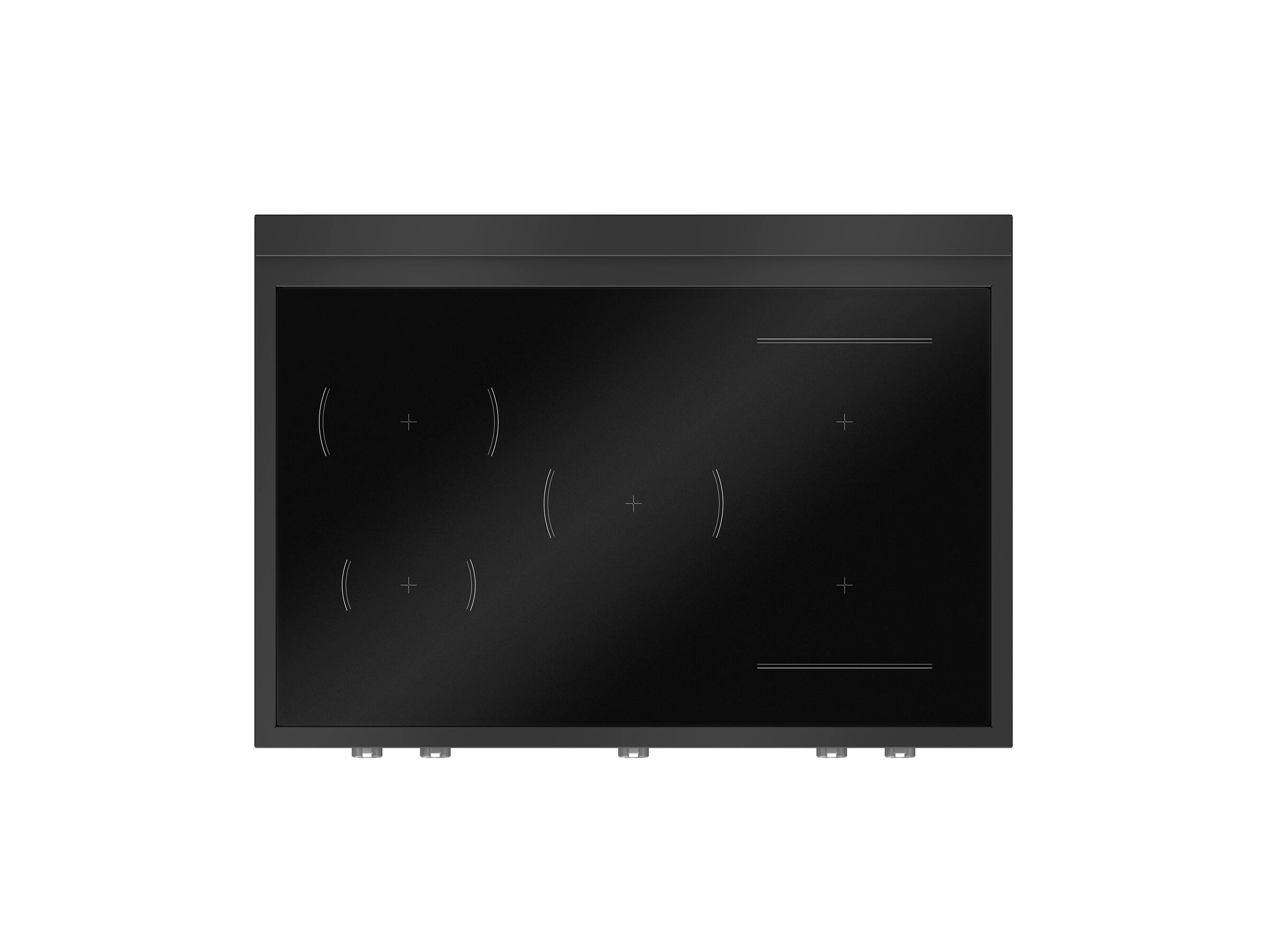 Angle. Bertazzoni - 36" Professional Series 5-Element Electric Induction Rangetop - Carbonio - Carbonio.