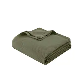 Gracie Mills - Malaga Cotton Blanket - Olive Green