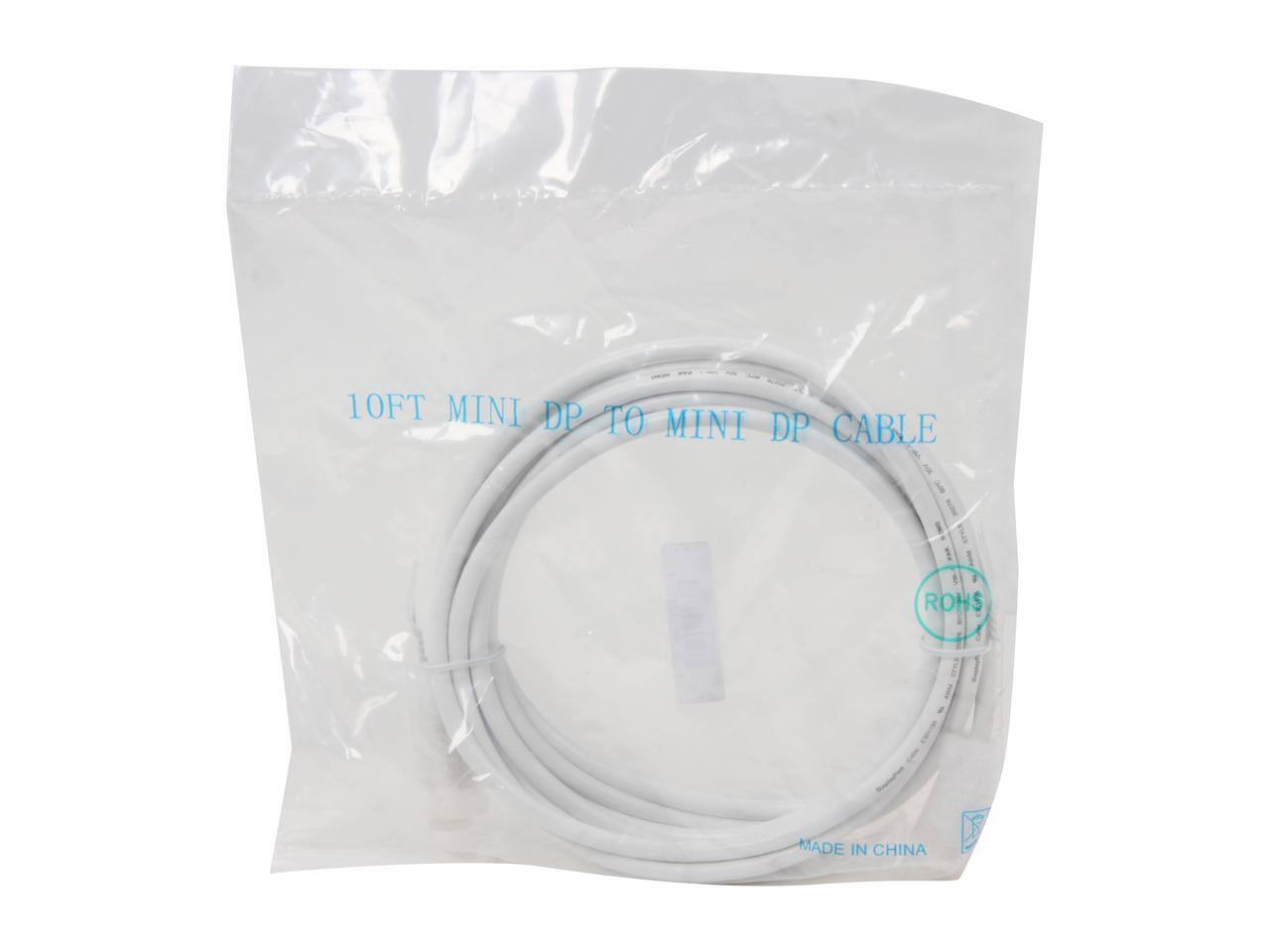 10FT MINI DP TO MINI DP CABLE  
ROHS  
MADE IN CHINA