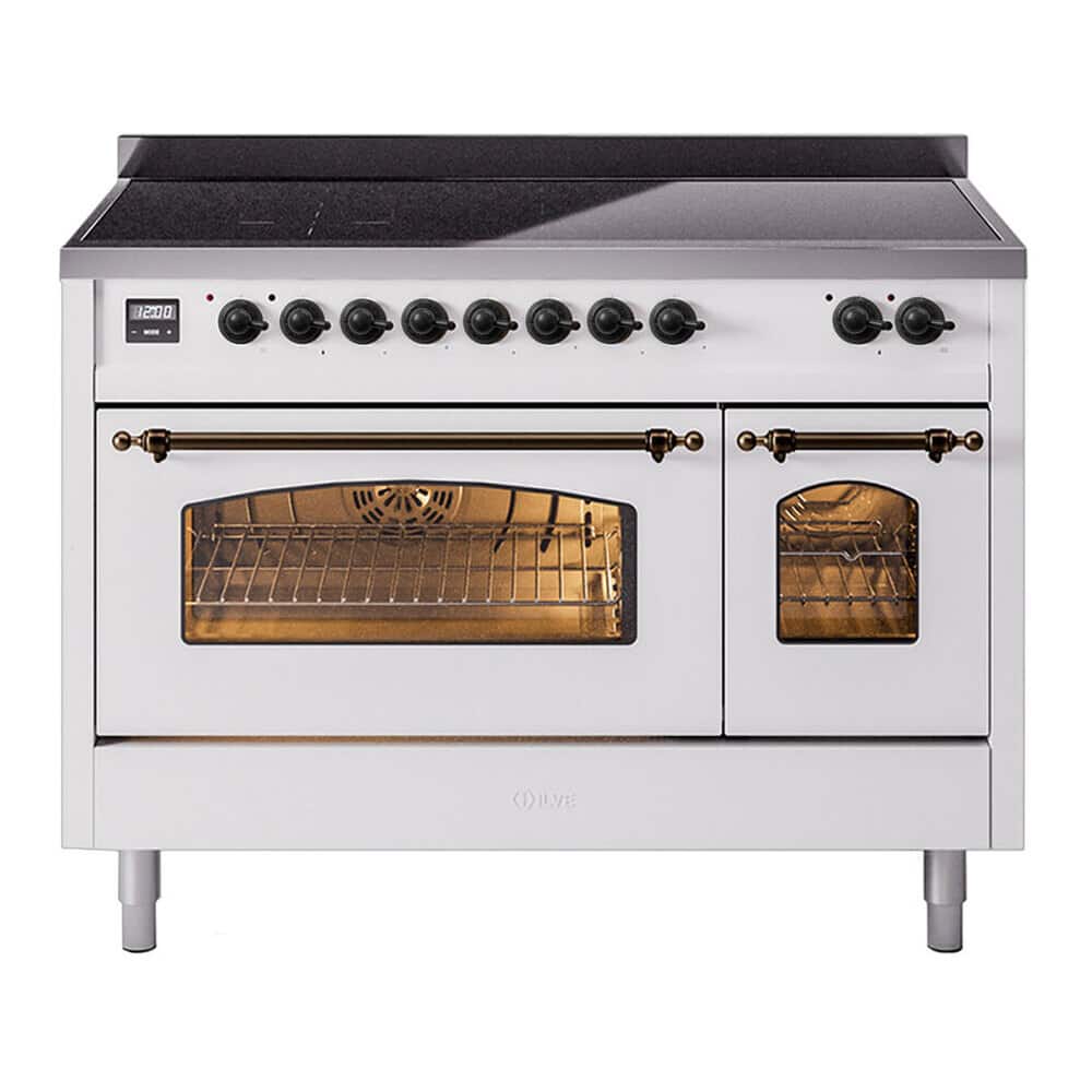 ILVE - Nostalgie II 48 inch Induction Range with 6 Induction Elements - White