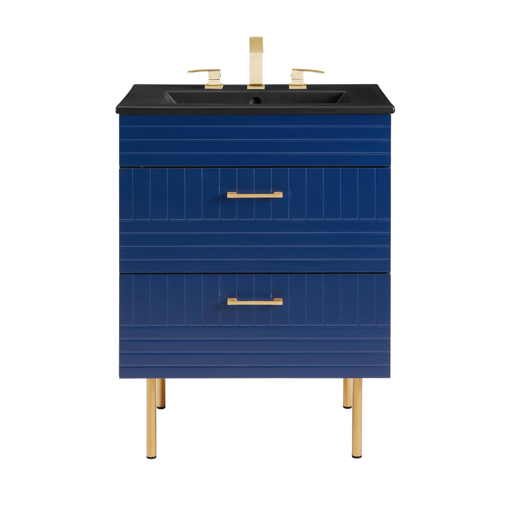 Alt View 3. Modway - Daybreak Bathroom Vanity Basin Included by Modway - Blue Black.