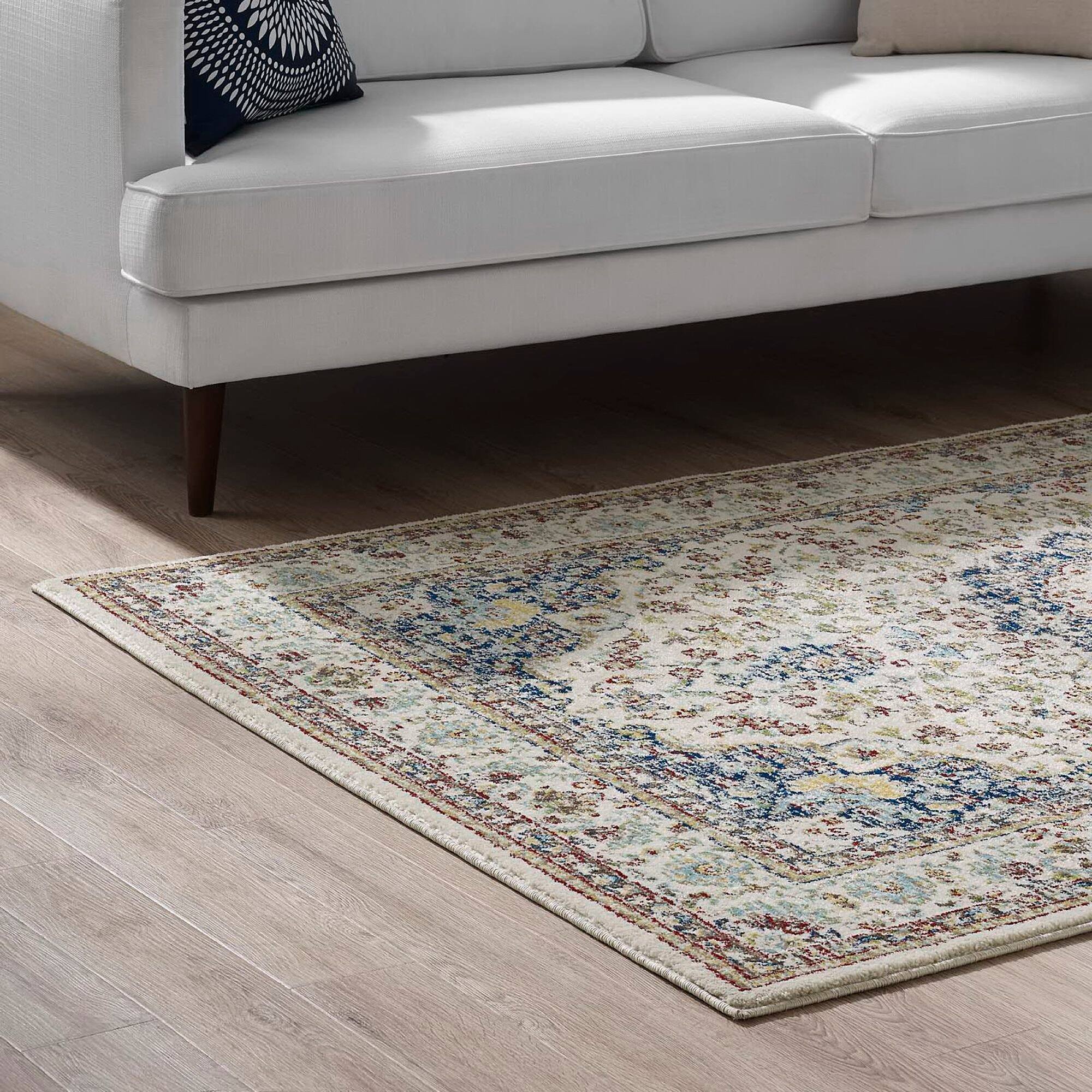 Modway Meryam Distressed Vintage Medallion Area Rug Multicolored - Best Buy
