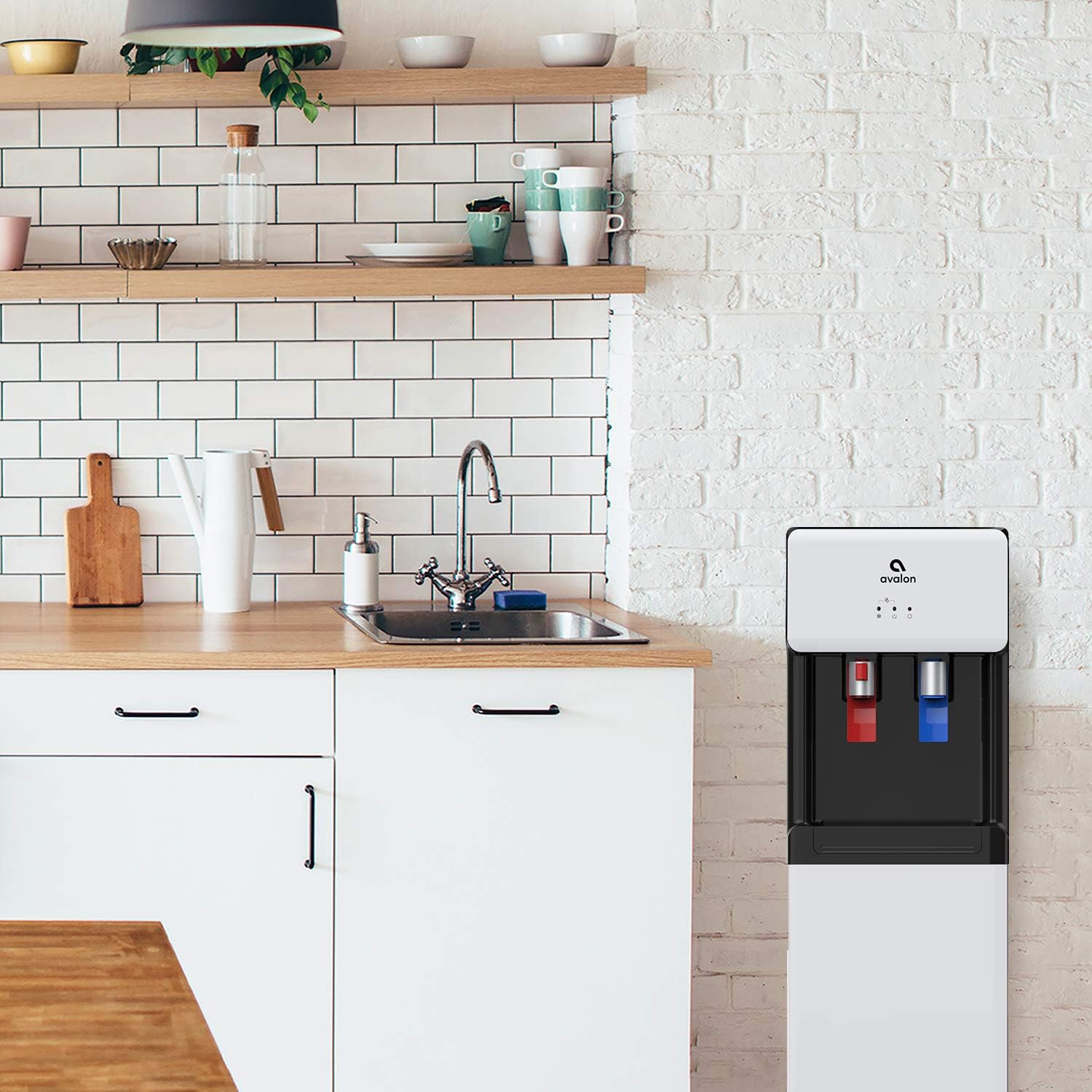 Angle. Avalon - Bottom Loading Water Cooler - Black.